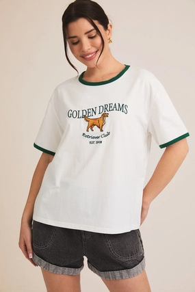 Sustainable yoga clothing 'GOLDEN DREAMS' T-SHIRT S-3XL