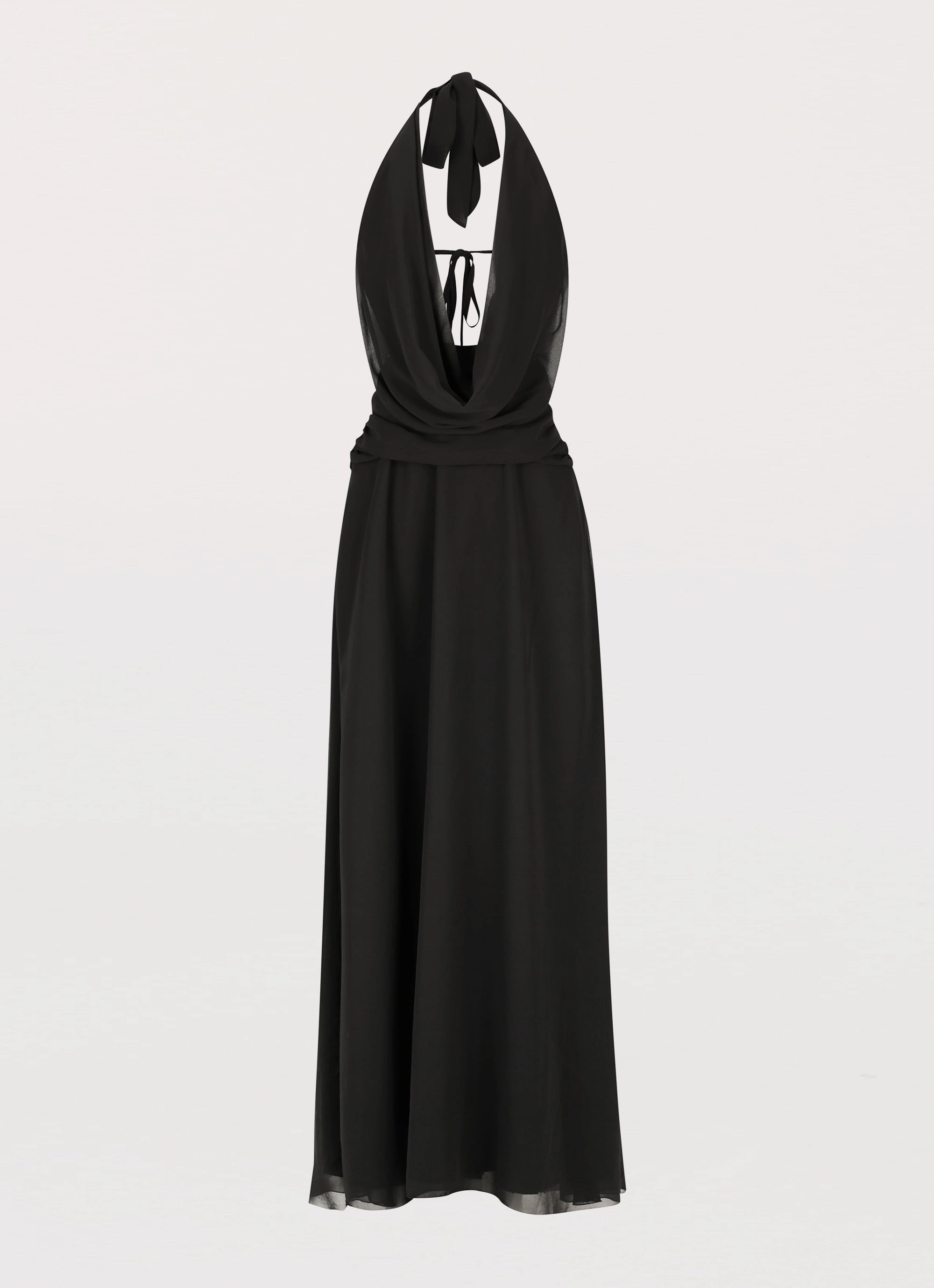 Elegant Tailoring solo wear Elysia Chiffon Maxi Dress - Black
