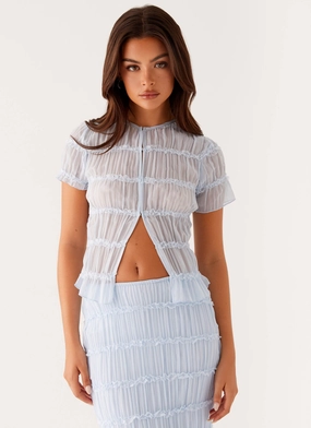 Daydreaming Top - Blue Stylish Dress BuiltInLayer