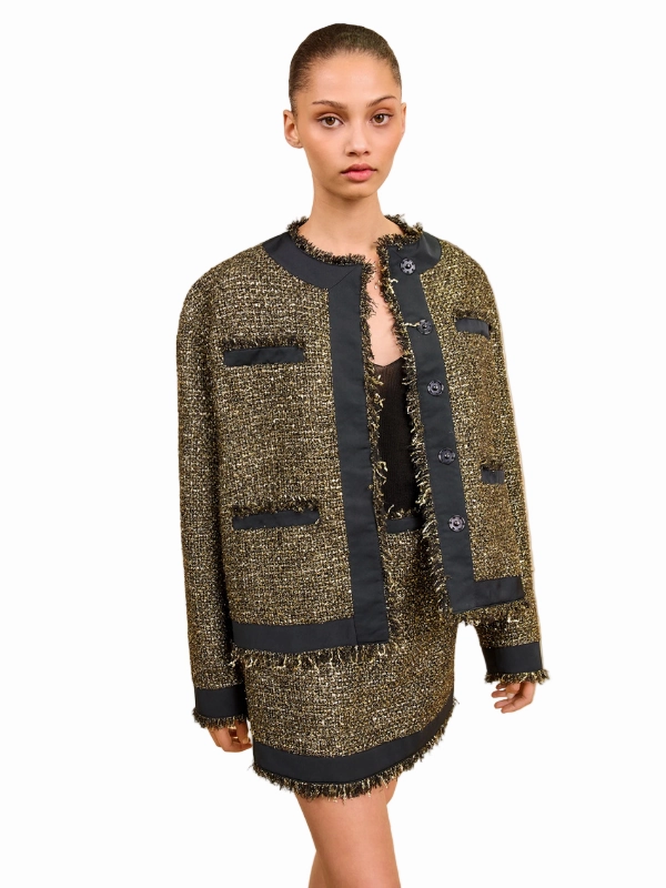 Carmella Tweed Coat in Tapestry Winter Layering Piece