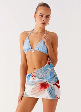 Weekend Ready Easy Elegance Acapulco Shell Mini Dress - Deep Sea Bloom