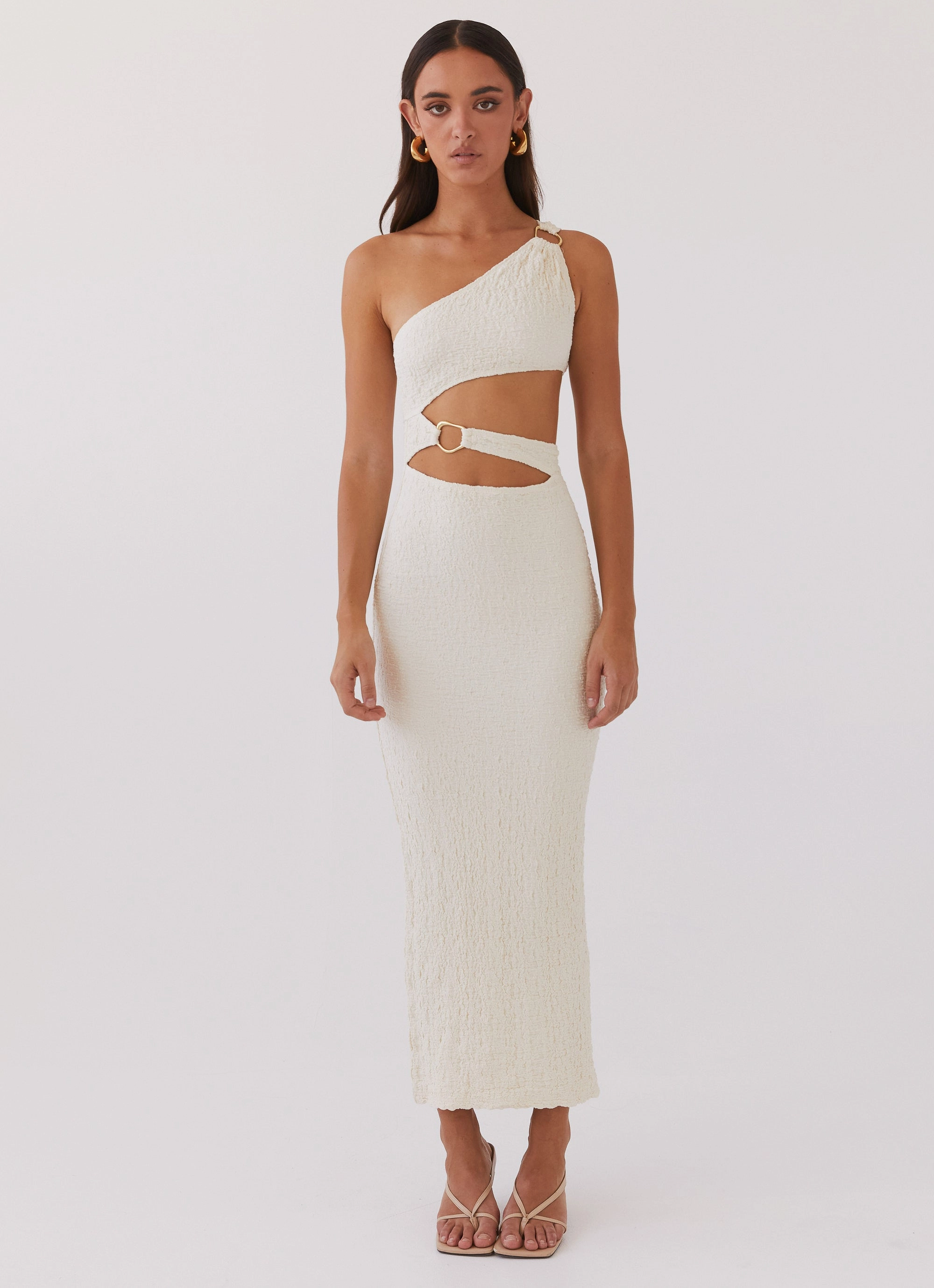 Work Vibes North Haven Maxi Dress - Ivory Wave