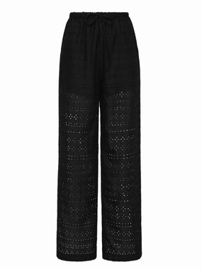 Urban Style Modern Edge Ella Pant in Agnes Broderie Anglaise Black