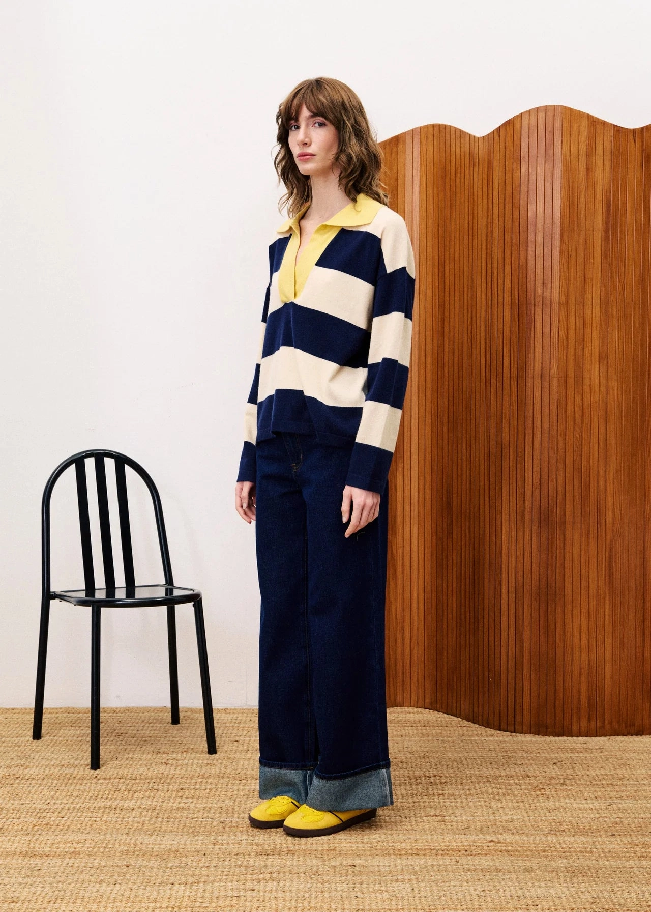 FRNCH Suki Jeans Grid Back Panel