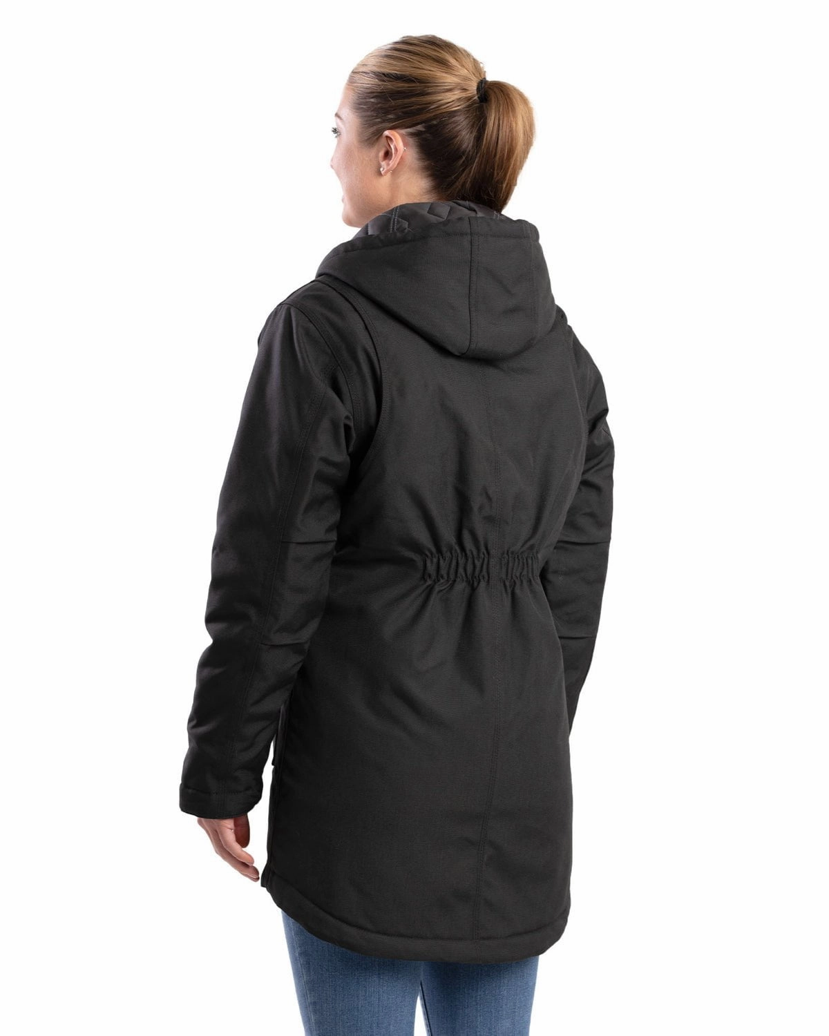 Softshell Material Poly Blend Berne Womens Icecap Parka Black 100% Nylon Insulated Jacket