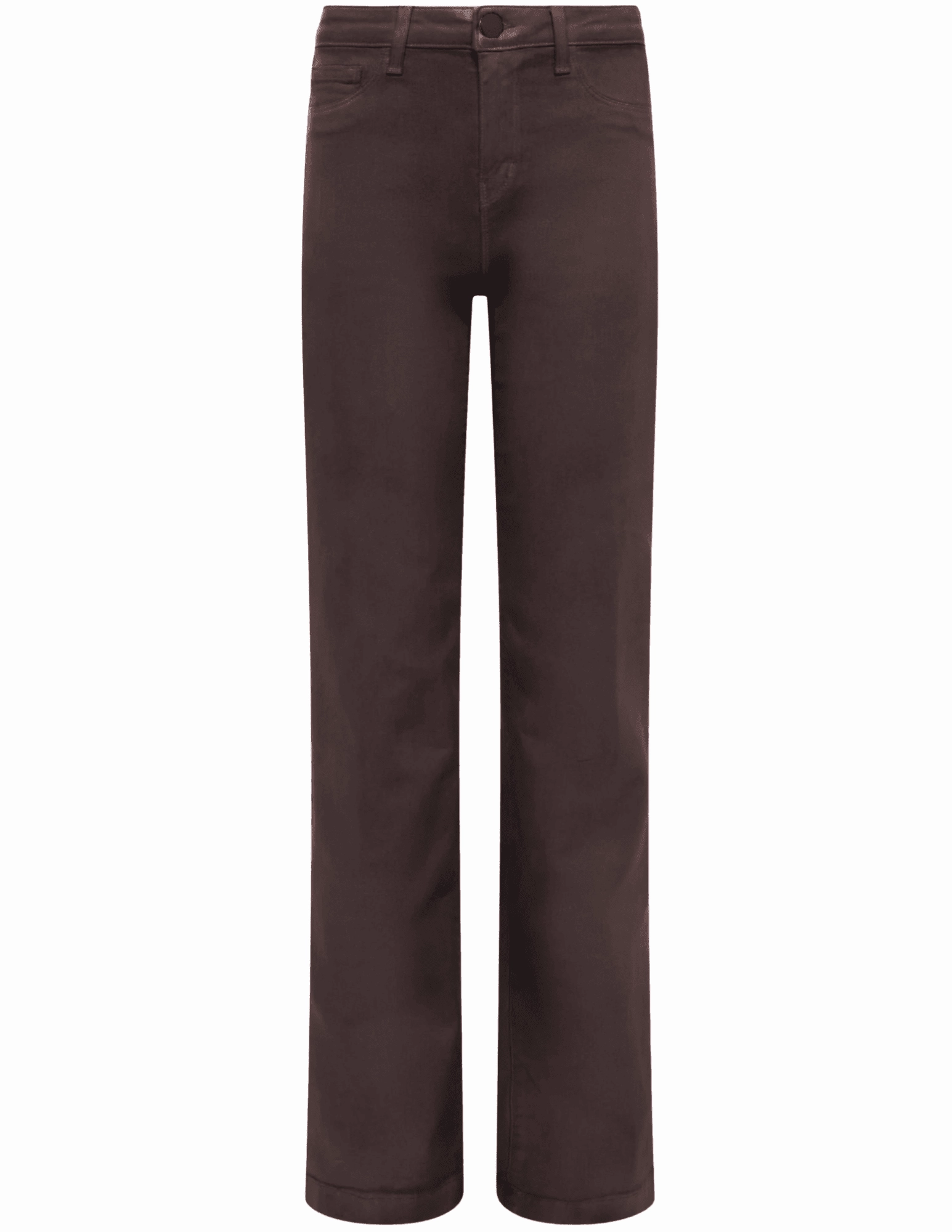 Comfort Layer Wear Outdoor Wear L'AGENCE Scottie Coated High Rise Wide Leg Jeans in Chocolate Coated