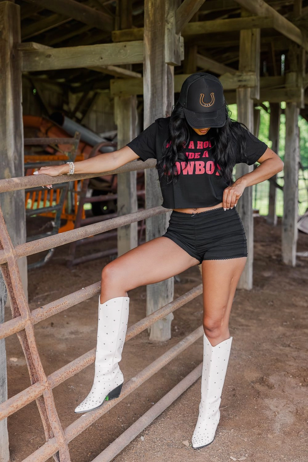 Save A Horse Ride A Cowboy Graphic Tee Lightweight Blouse Summer Dress