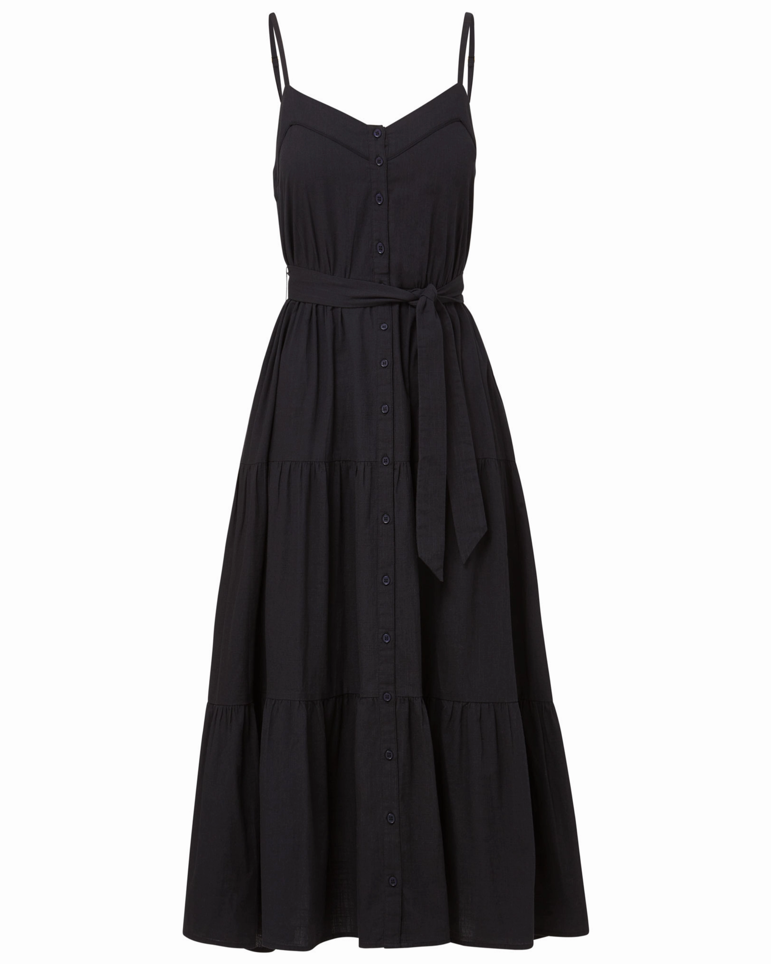 Clean Outfit Addyson Dress In Black Cotton Slub
