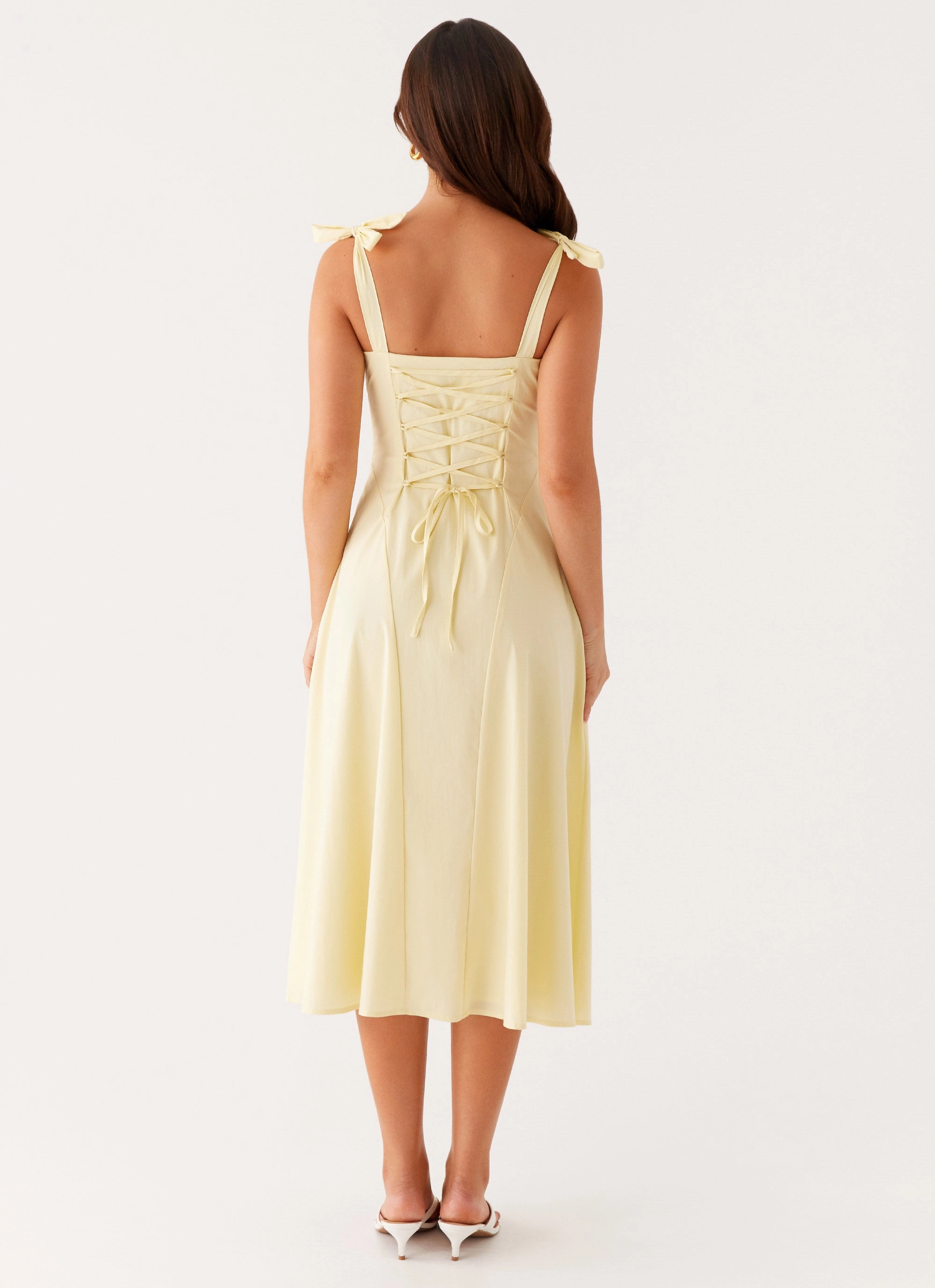 Pure Look Fall Fashion Adela Midi Dress - Yellow