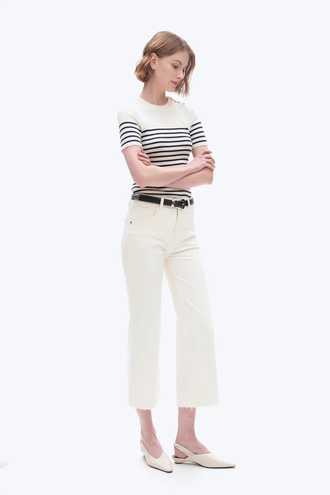 NonRestrictive High Rise Wide Leg Denim Jeans