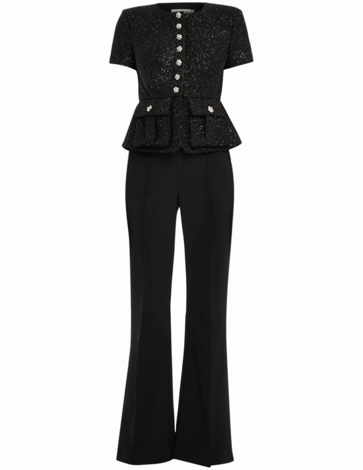 Wrinkle-Resistant Self-Portrait Tinsel Boucle Jumpsuit SALE
