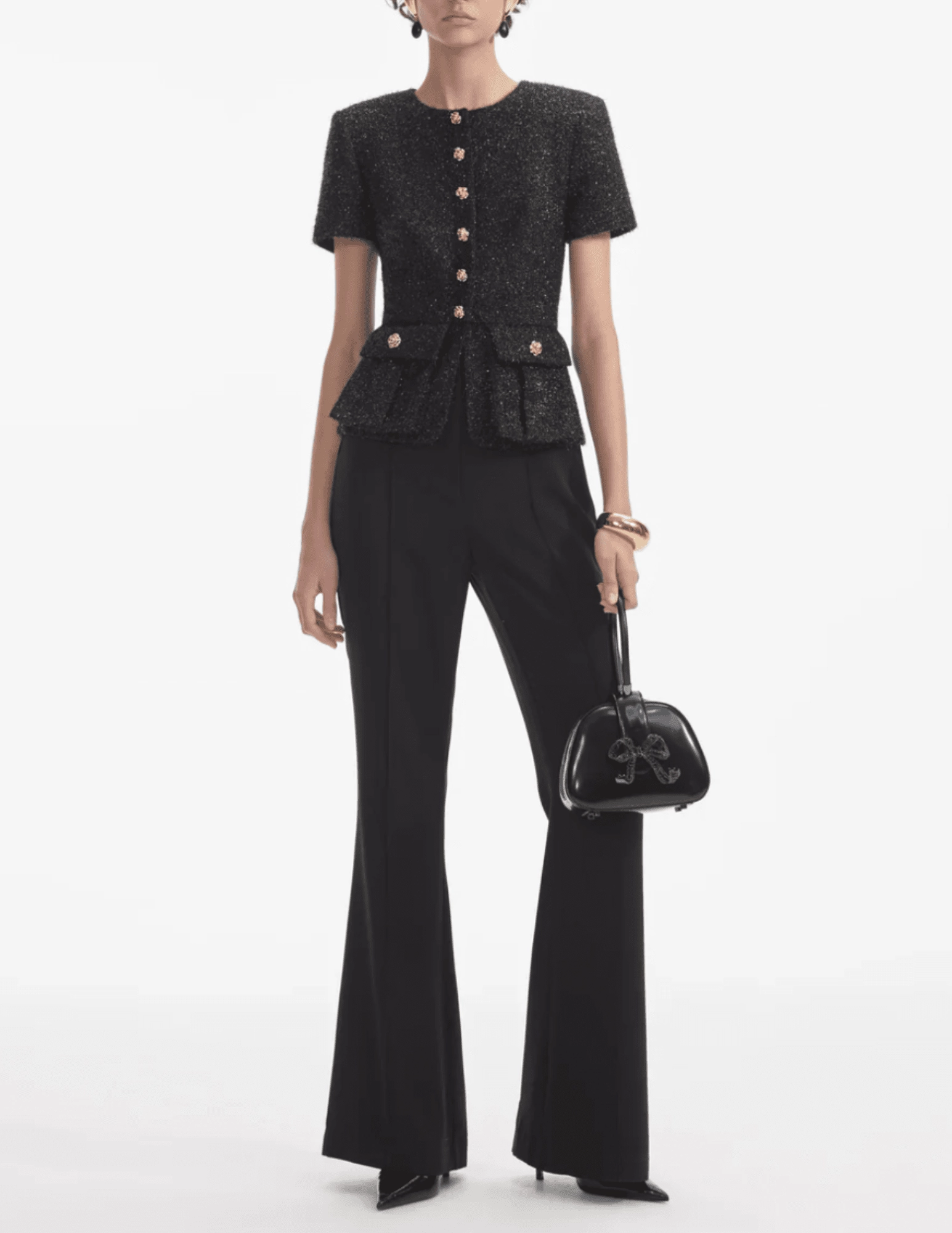 Self-Portrait Tinsel Boucle Jumpsuit SALE medium quality