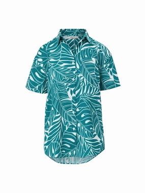 Michelle Shirt In Isle of Palms Convertible Sleeve Adaptation