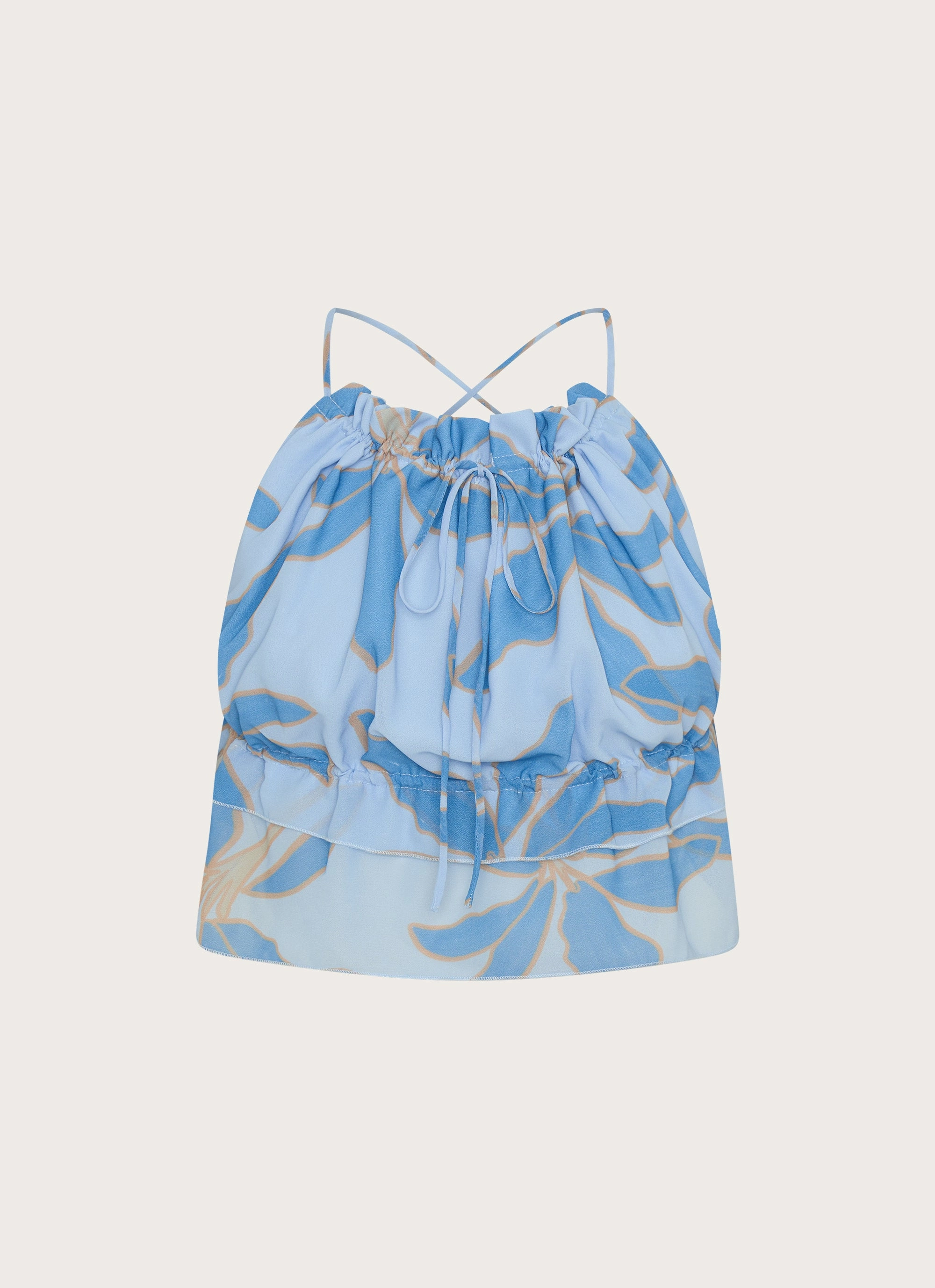 Antimicrobial Finish Zaya Backless Top - Opulent Blue