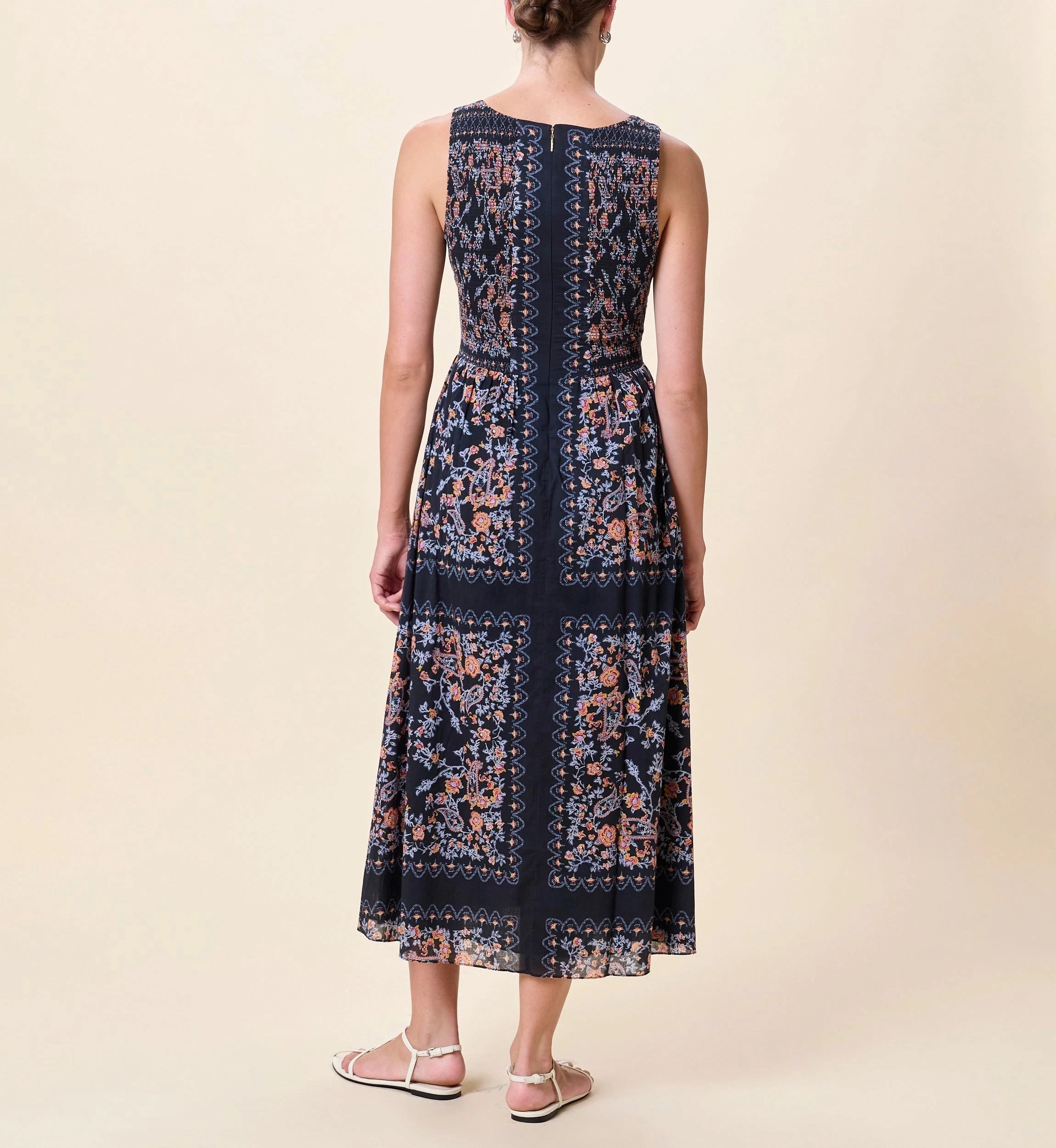 Constance Ankle Dress | Dark La Ramos WrinkleFree Fabric