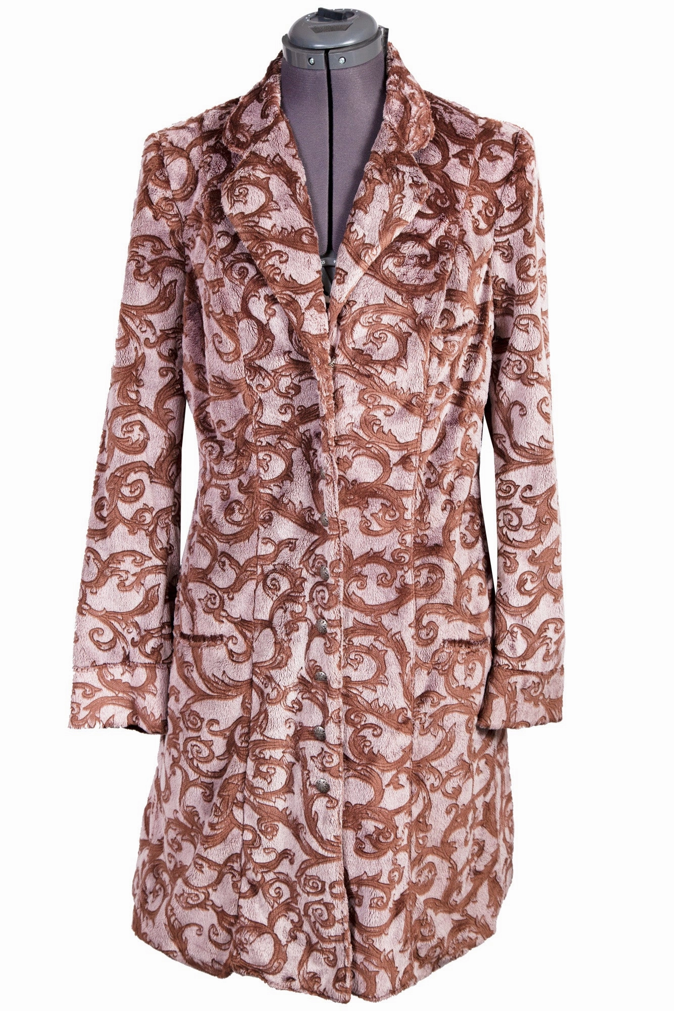 Ventilated Back Panel Belted Style Scully Womens Brown Polyester Jacquard Jacket