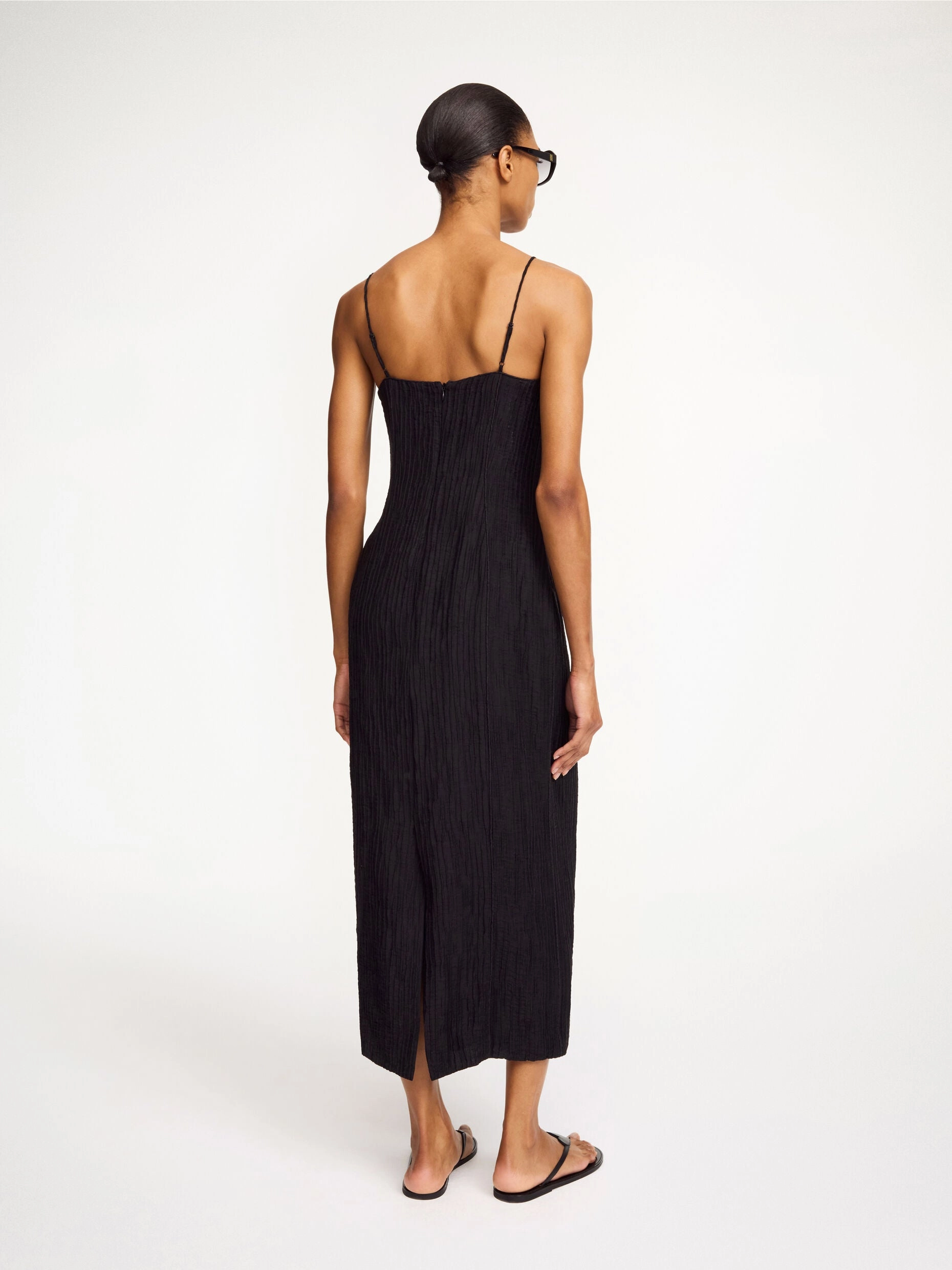 Lucille Dress in Black Natural Fit