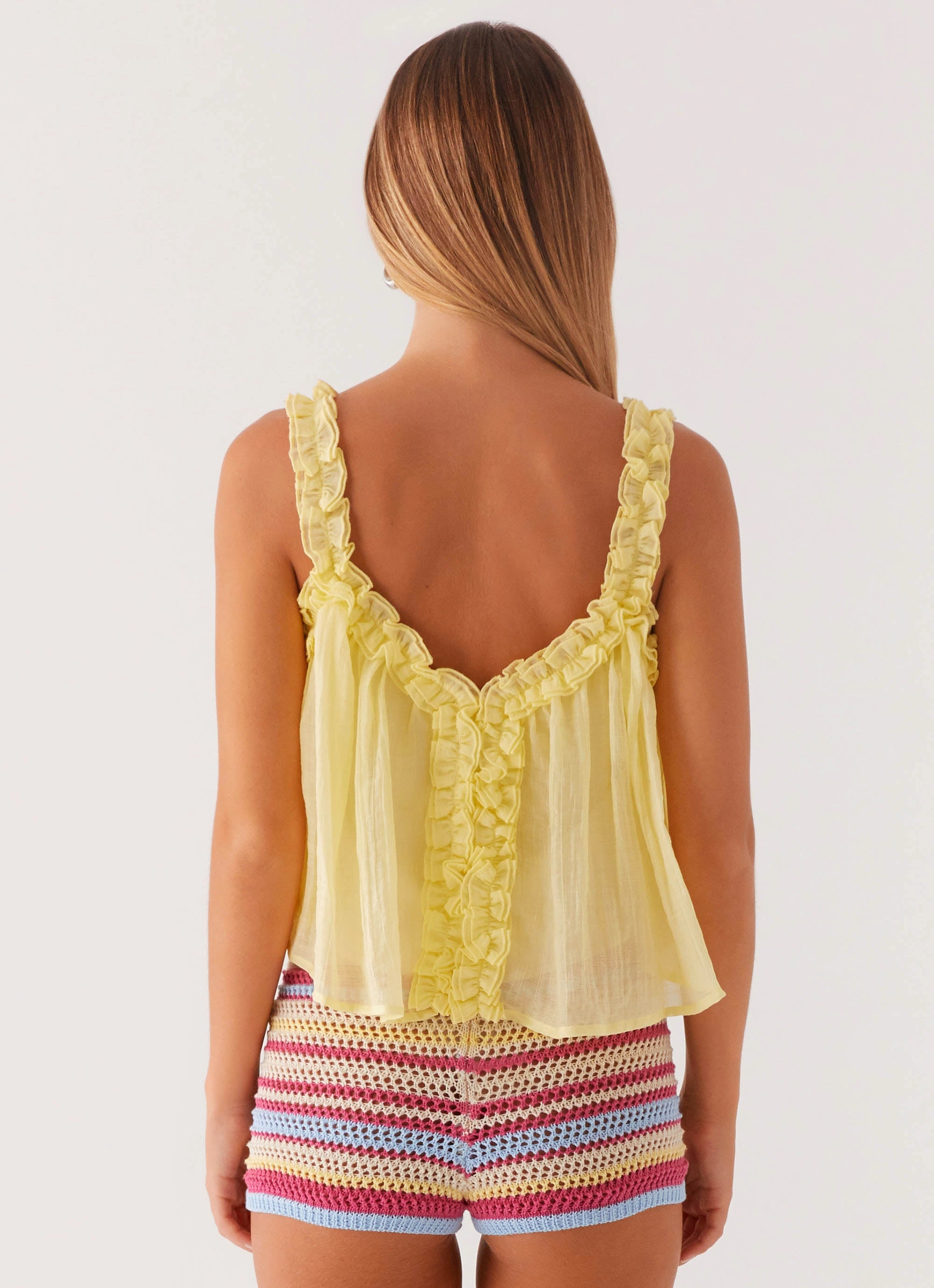 Aimee Top - Yellow Activewear Top