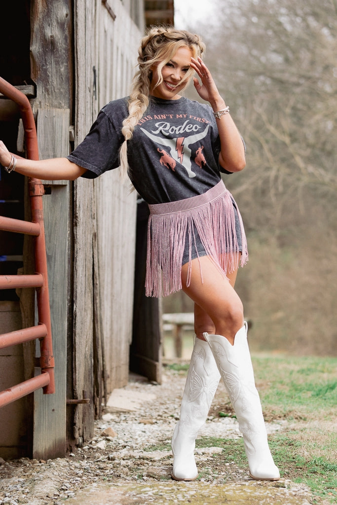 Wicking Inner Lining Ain't My First Rodeo Graphic Tee