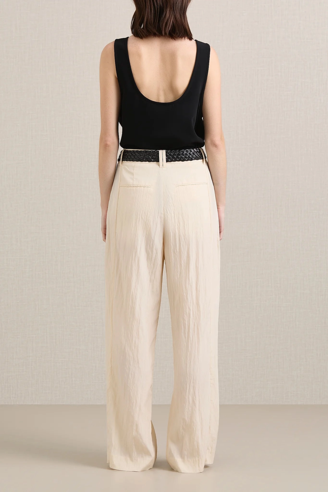 Ribbed Hem Finish Sloane Tank in Black