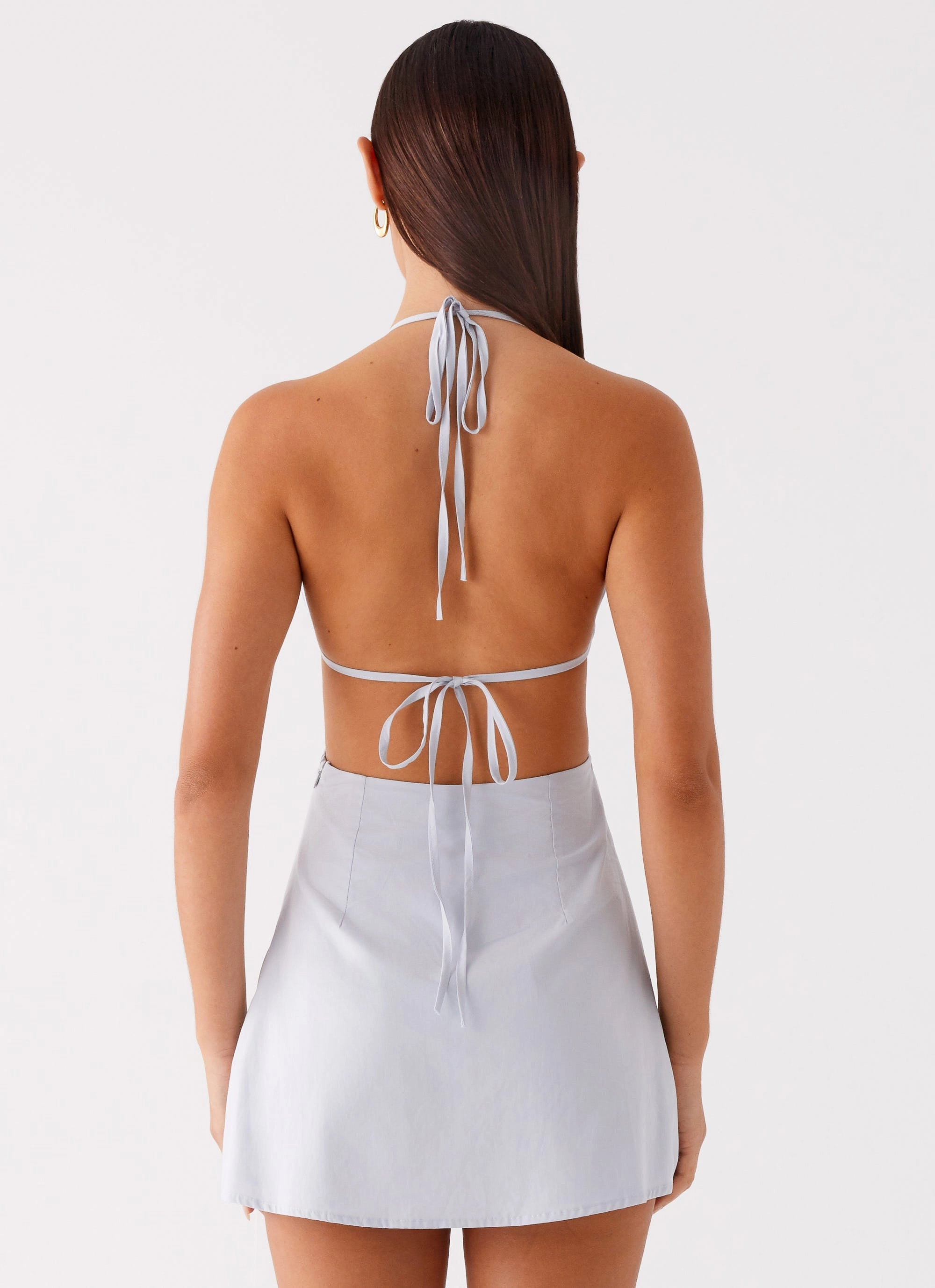 Albie Mini Dress - Cornflower Blue Luxe Fit warm tones