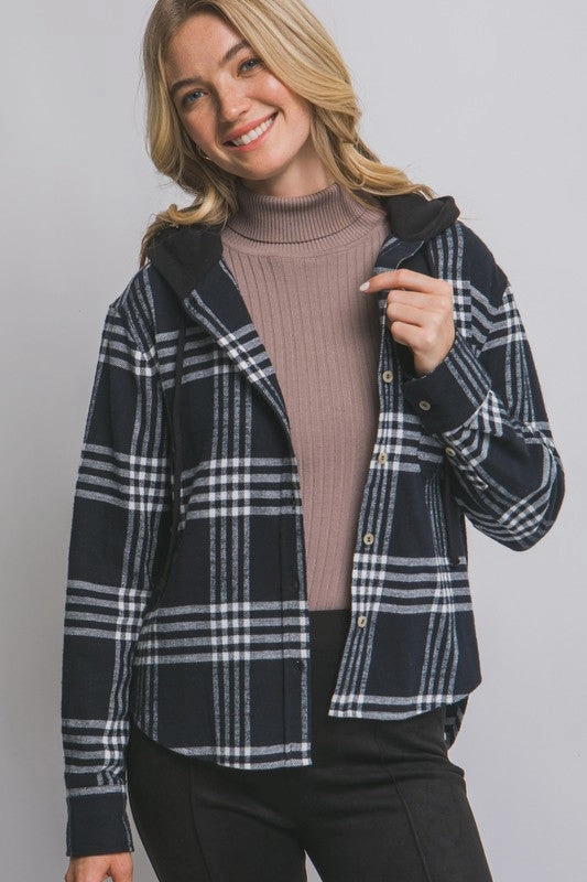 low - pressure environment Alex Hooded Flannel Shirt