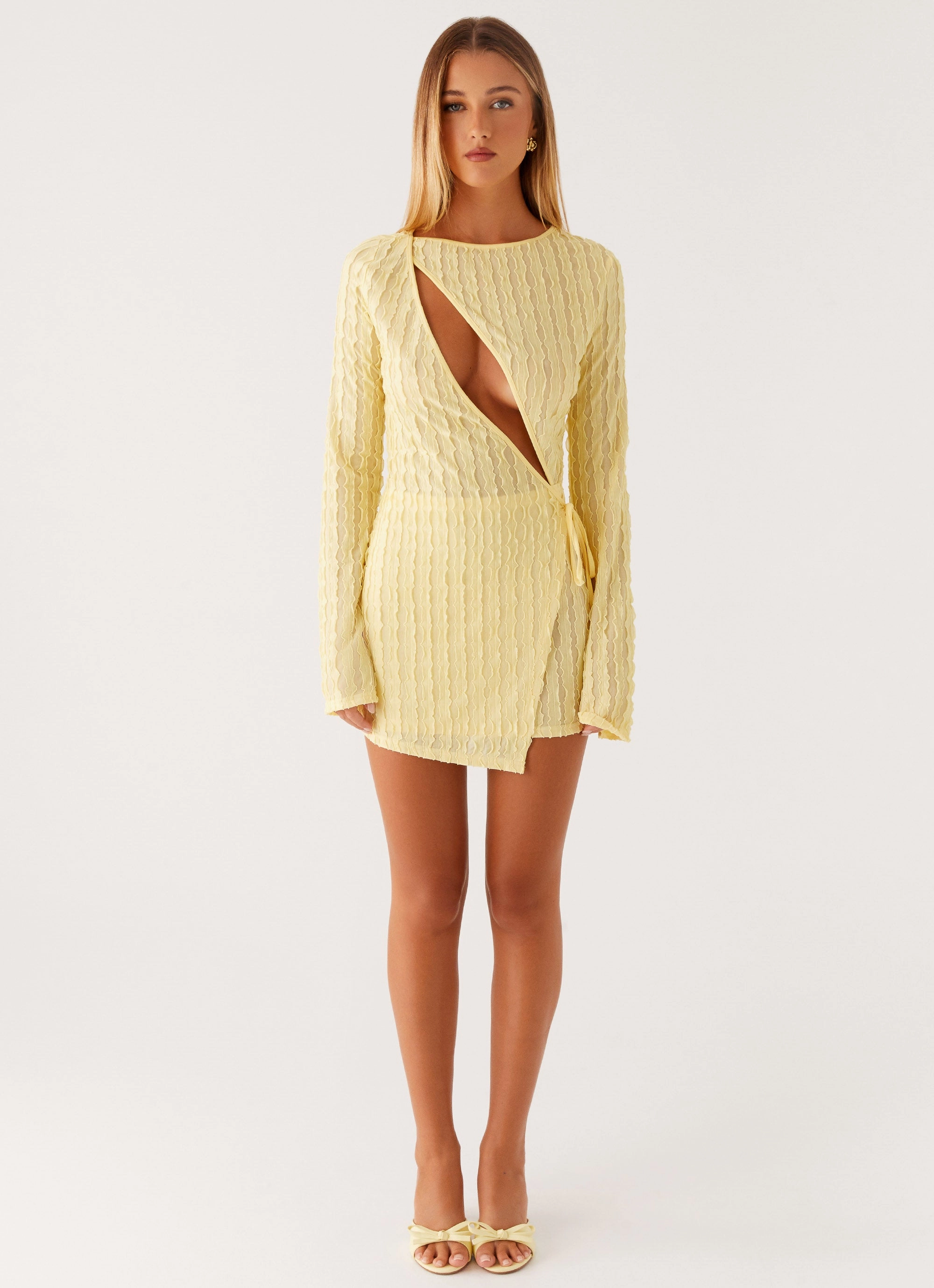 Alfie Mini Dress - Pastel Yellow Daywear Fit