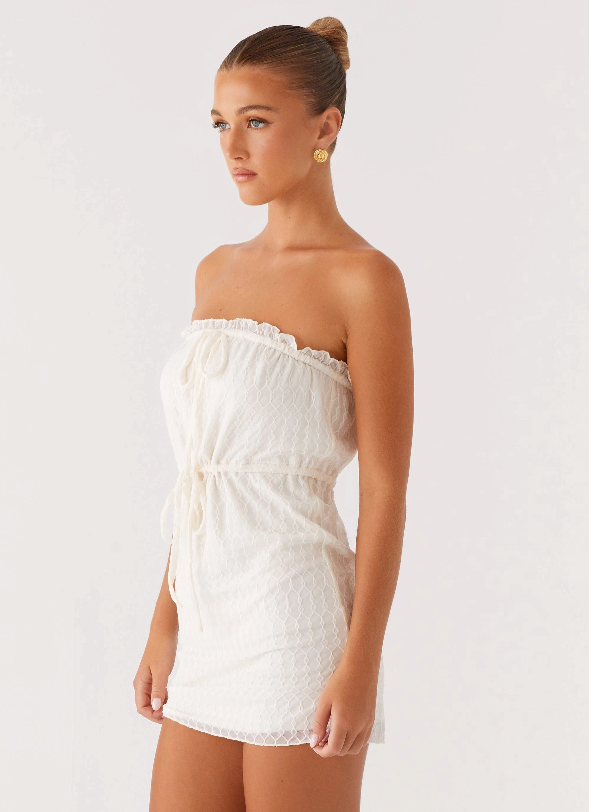 Soft Layers Alina Mini Dress - Ivory
