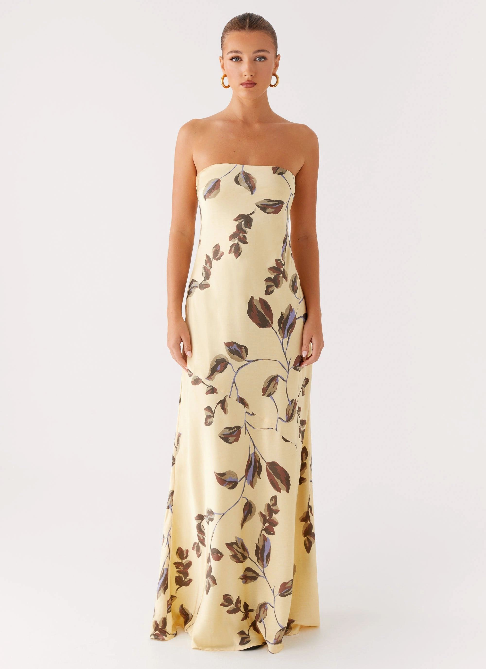 Smooth Fit Alisa Strapless Maxi Dress - Buttercream Bliss
