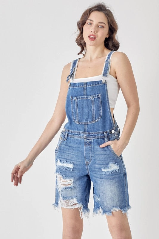 Bettie Bermuda Overalls S-XL Soft Blended Fabric