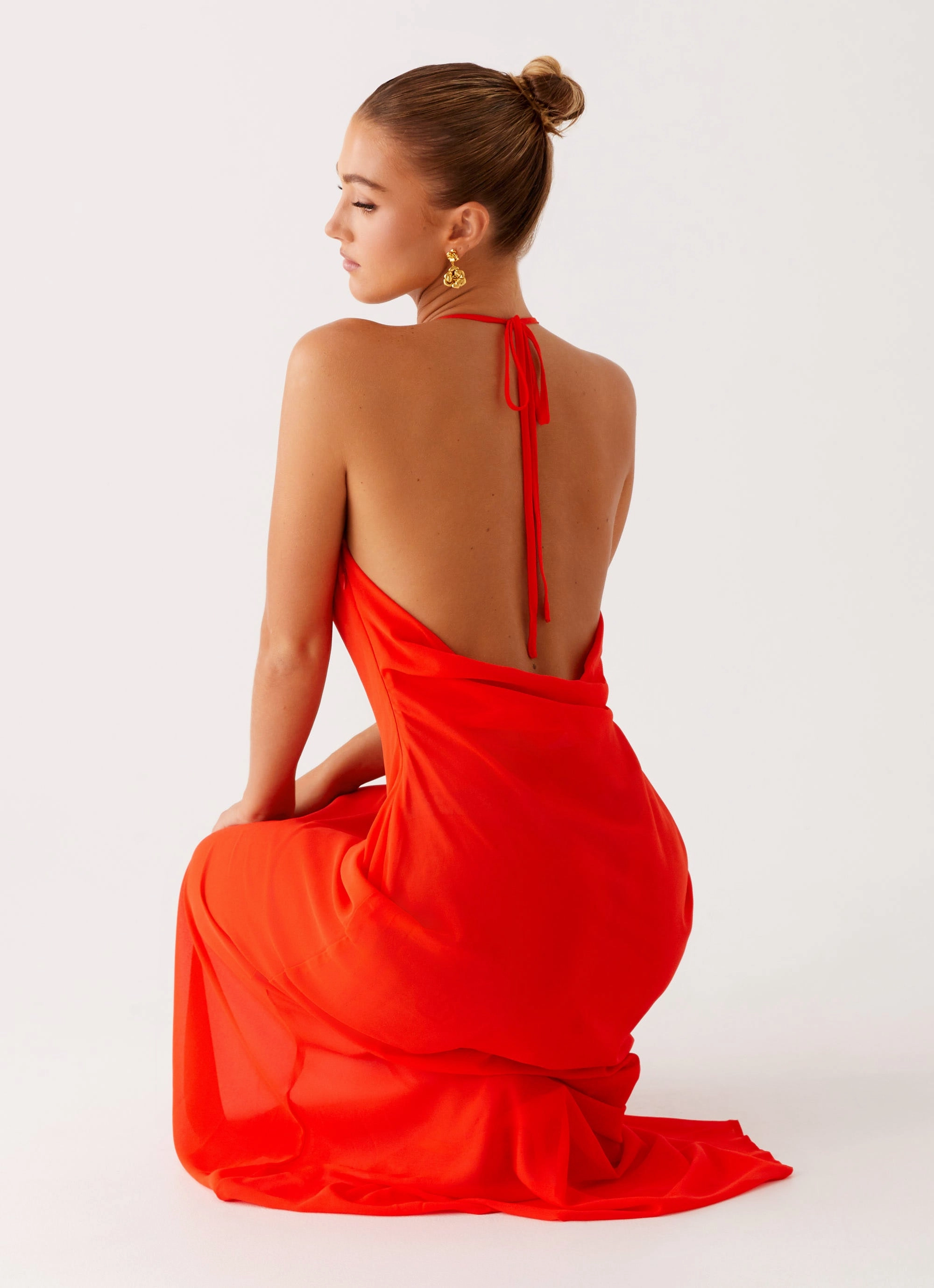 Fantasy Maxi Dress - Orange Lazy Pick