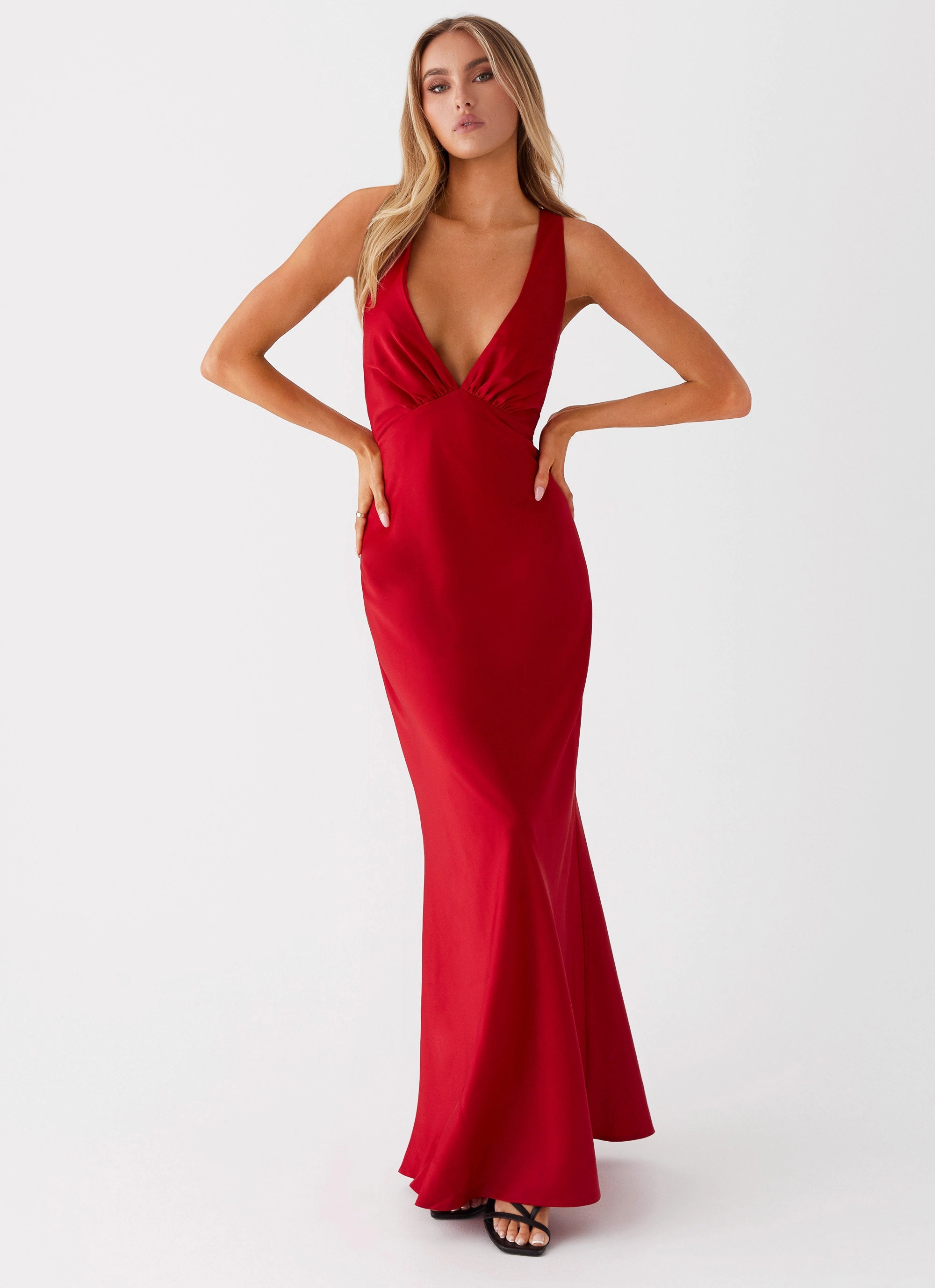 Slyvia Maxi Dress - Red Bride Friend Quick Elegance