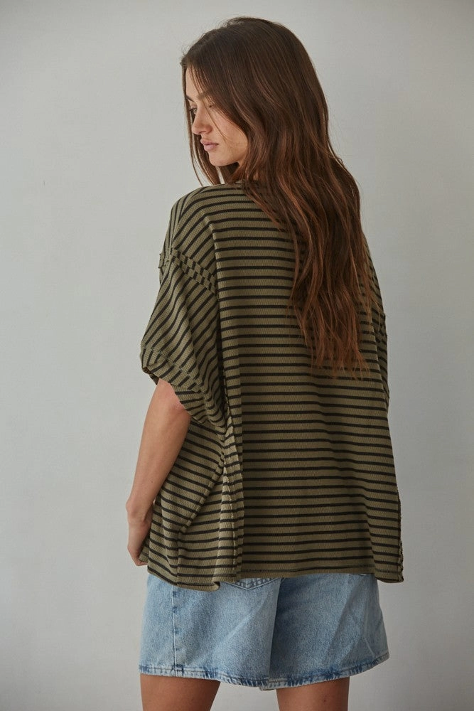 FadeResistant Treatment Breathable Lining Cyrus Striped Top