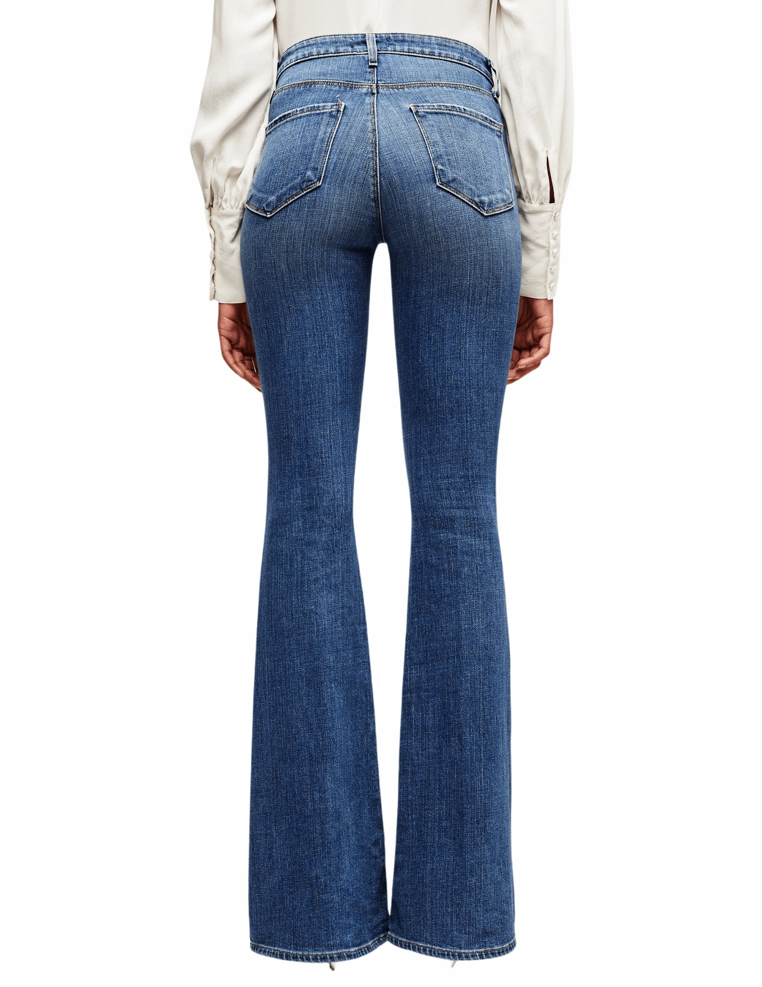 L'Agence Bell High Rise Flare Jean Low Bulk Design