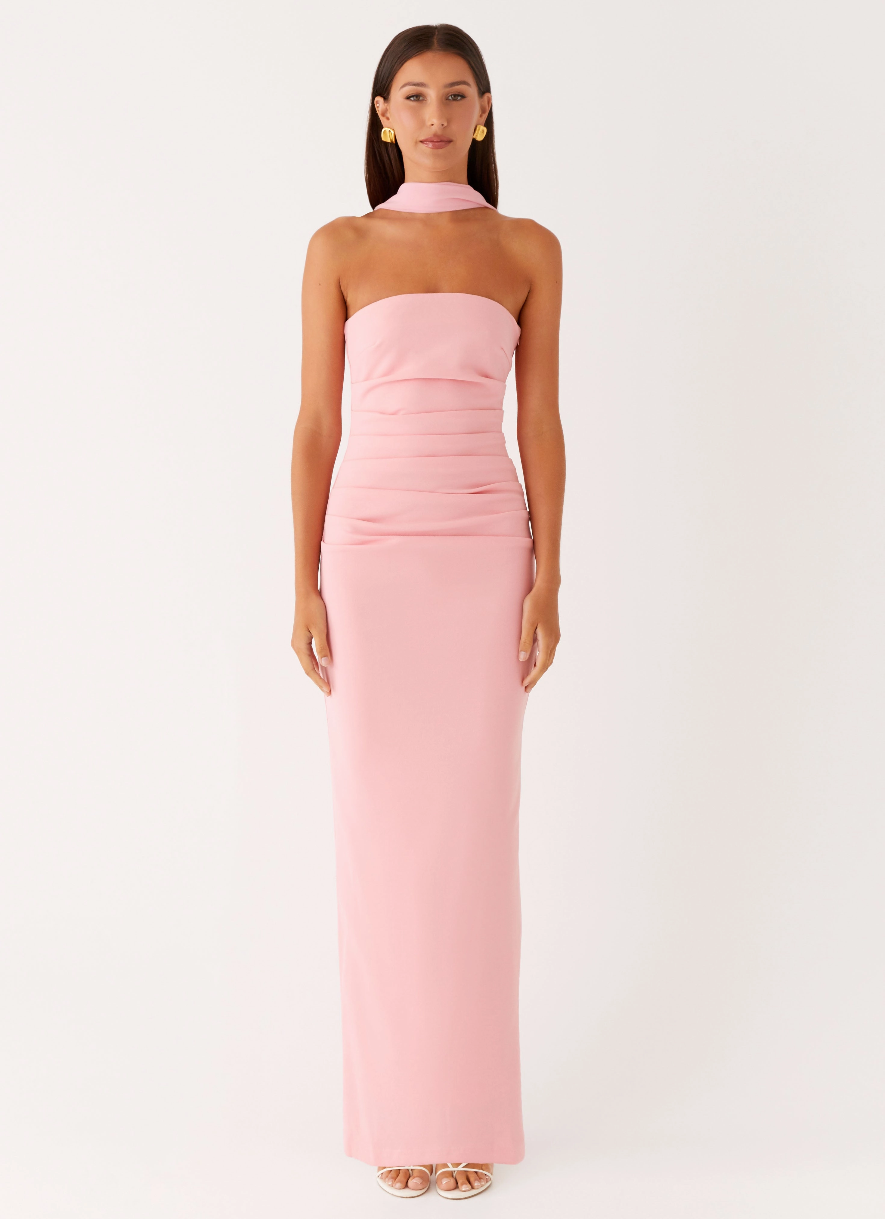 Libra Maxi Dress - Pink Cozy Layer