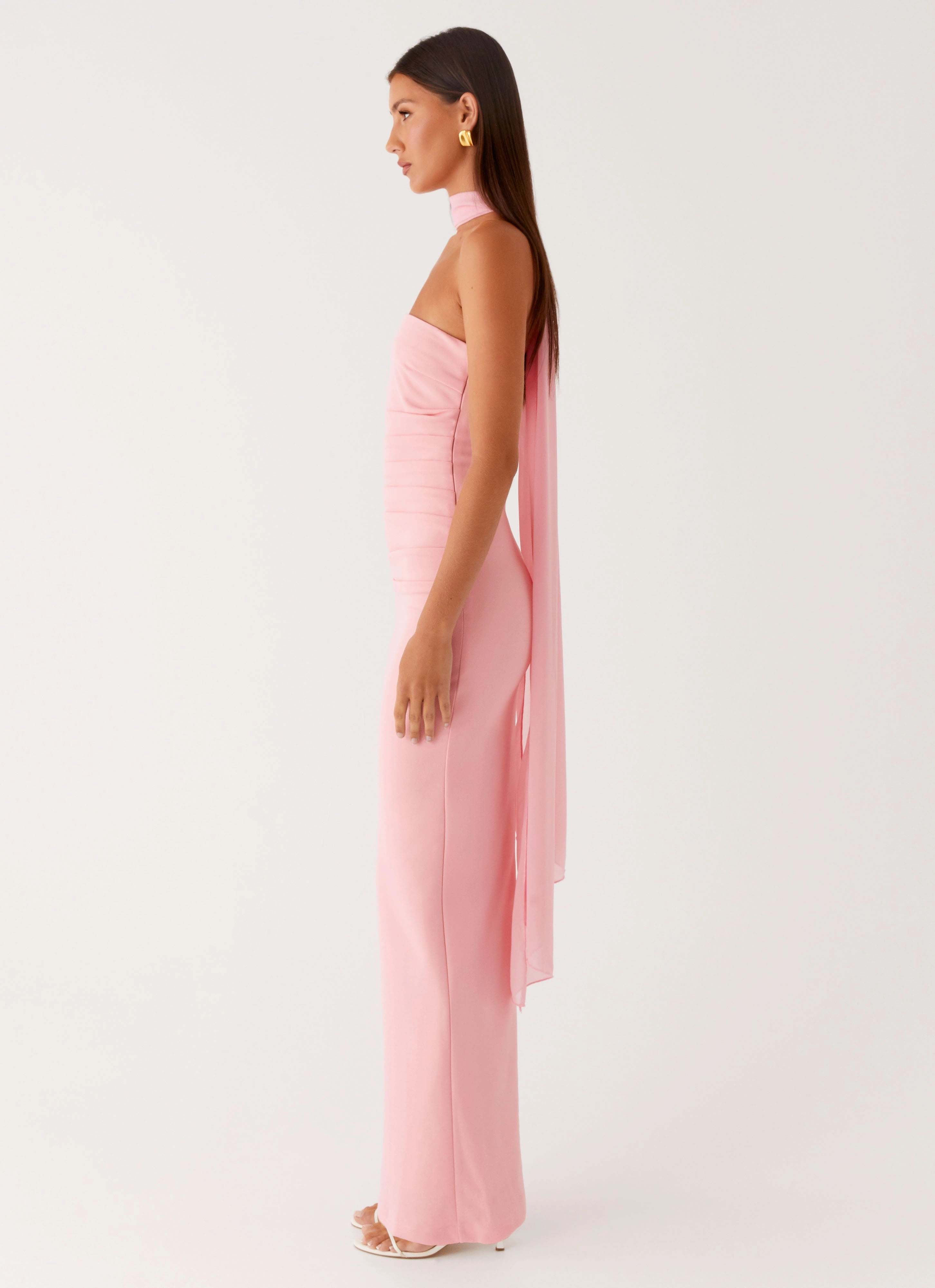 Neutral Tones Libra Maxi Dress - Pink
