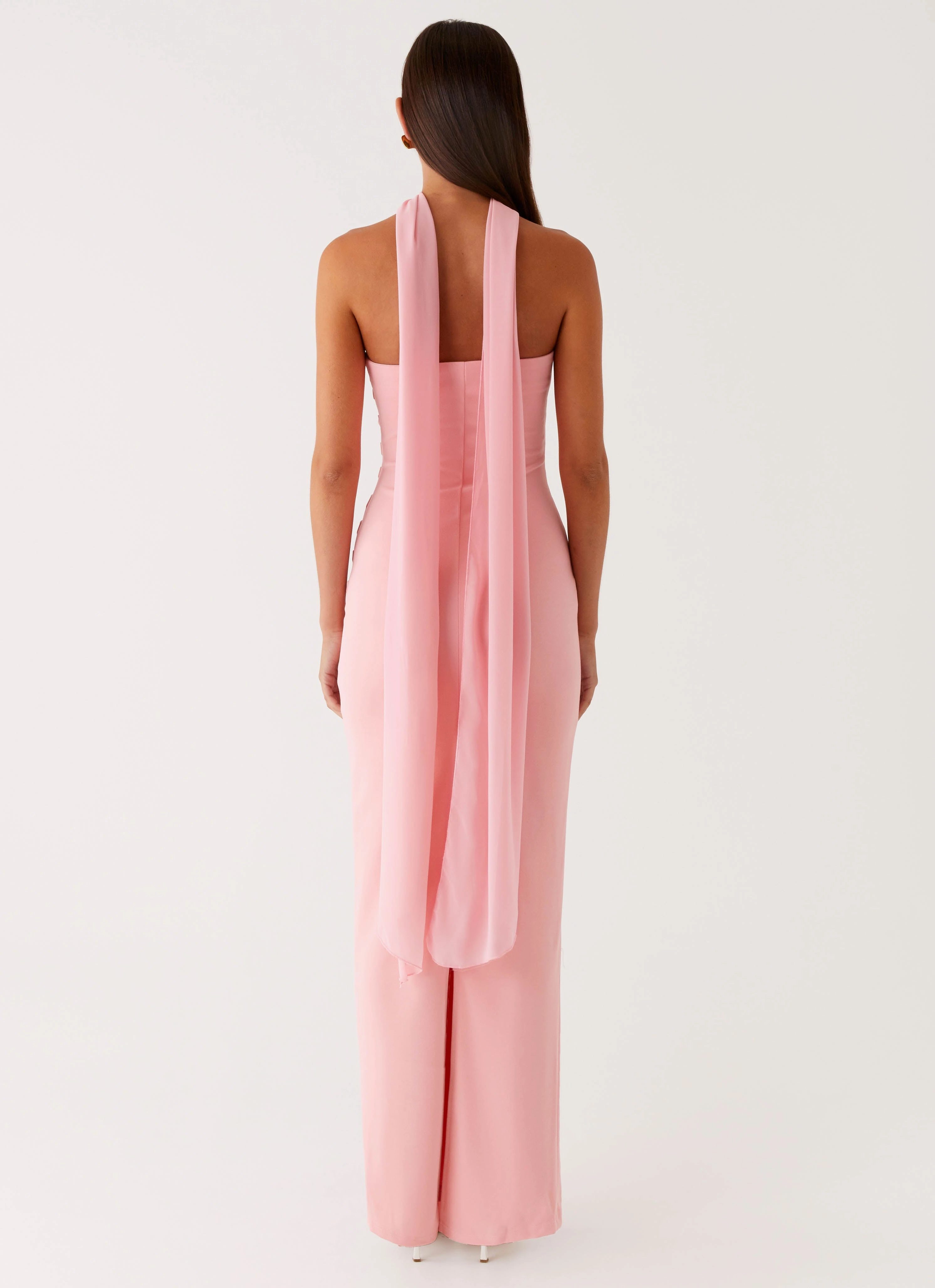 Gradient Shade Sleek Appearance Libra Maxi Dress - Pink