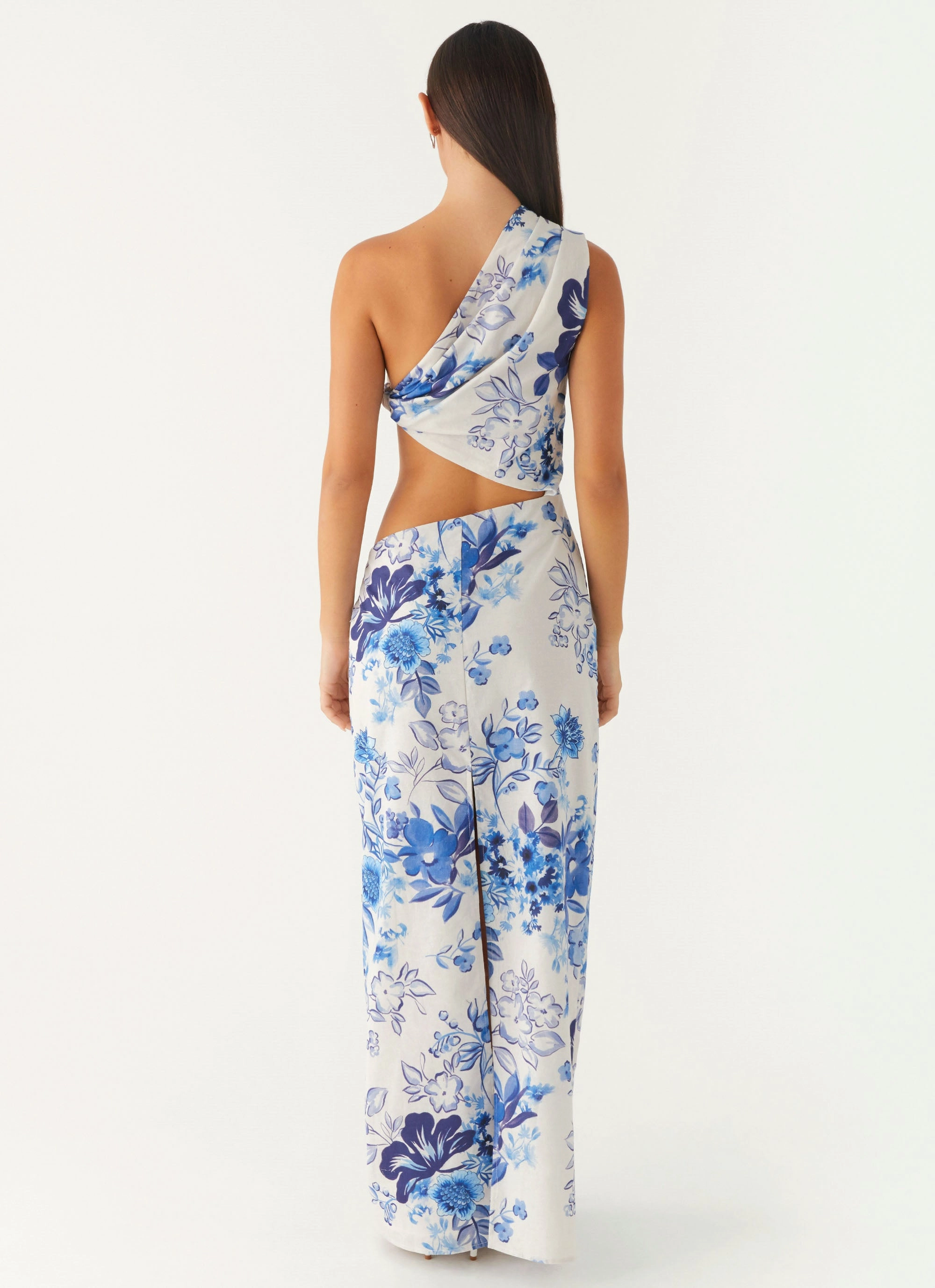 All Summer Long Maxi Dress - Serene Sky Floral Feminine Design Air Layer