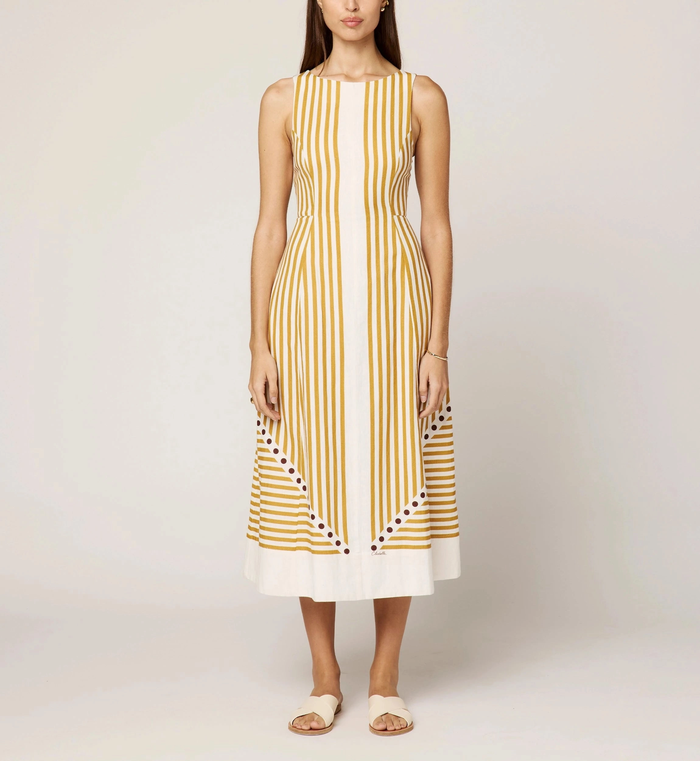Rhiannon Ankle Dress | Lusso Stripe Professional Look