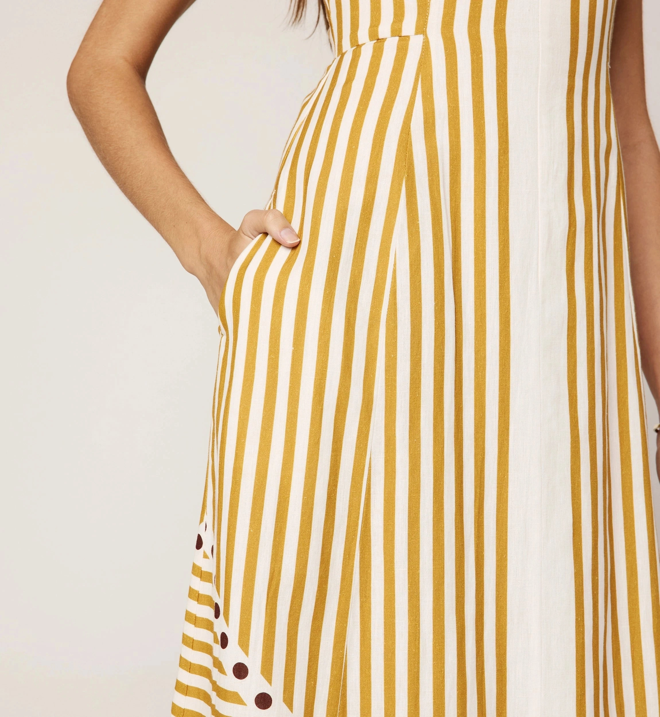 Rhiannon Ankle Dress | Lusso Stripe Boat-Neck Soft and Chic
