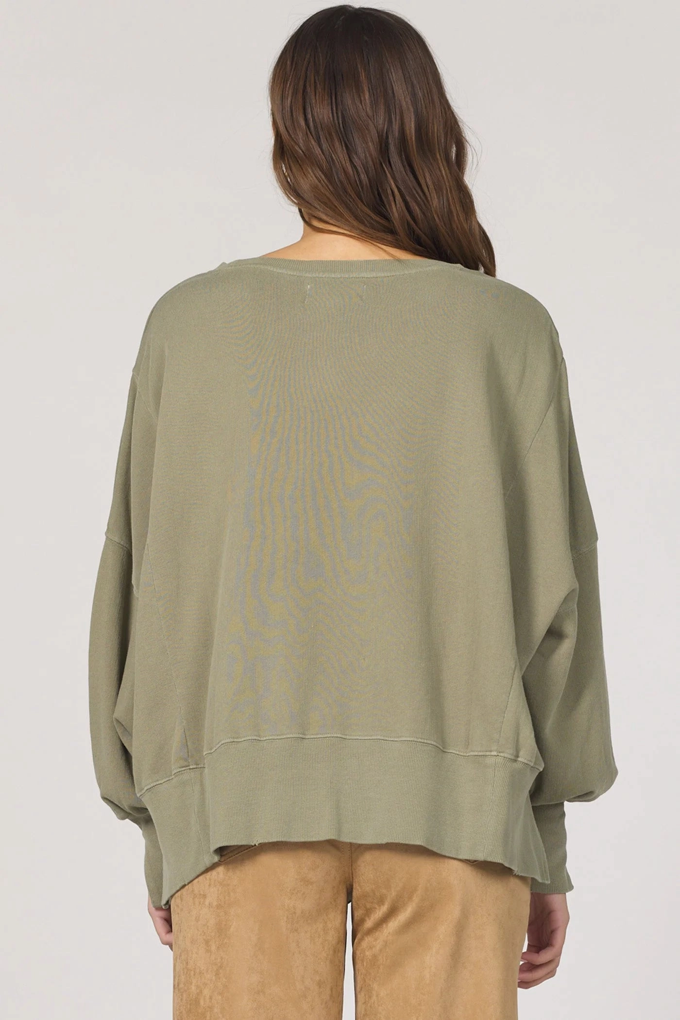 Light material Trenton Pullover Top - Vetiver