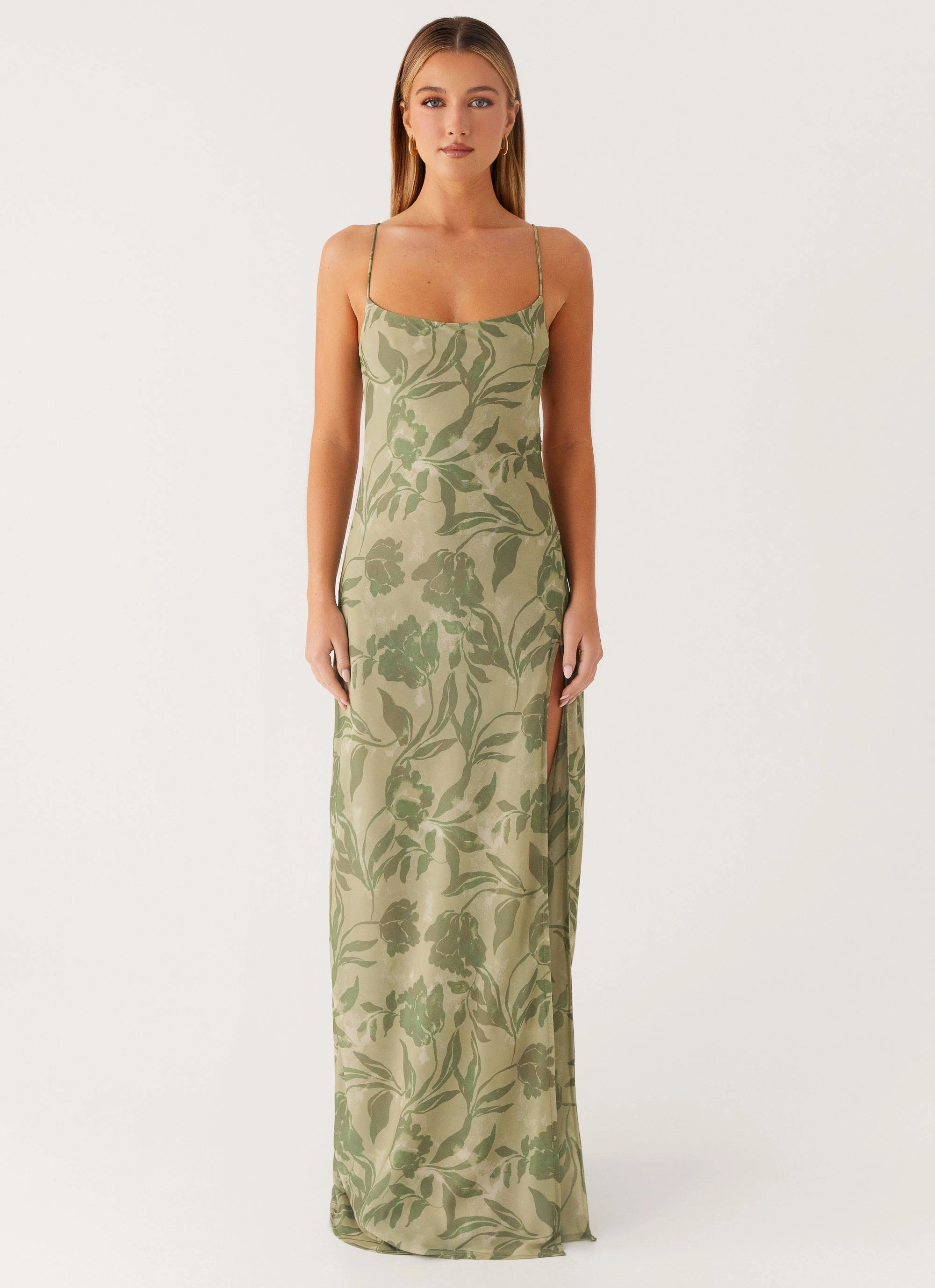 Alouette Maxi Dress - Jade Fern Luxurious Feel Soft Fabric