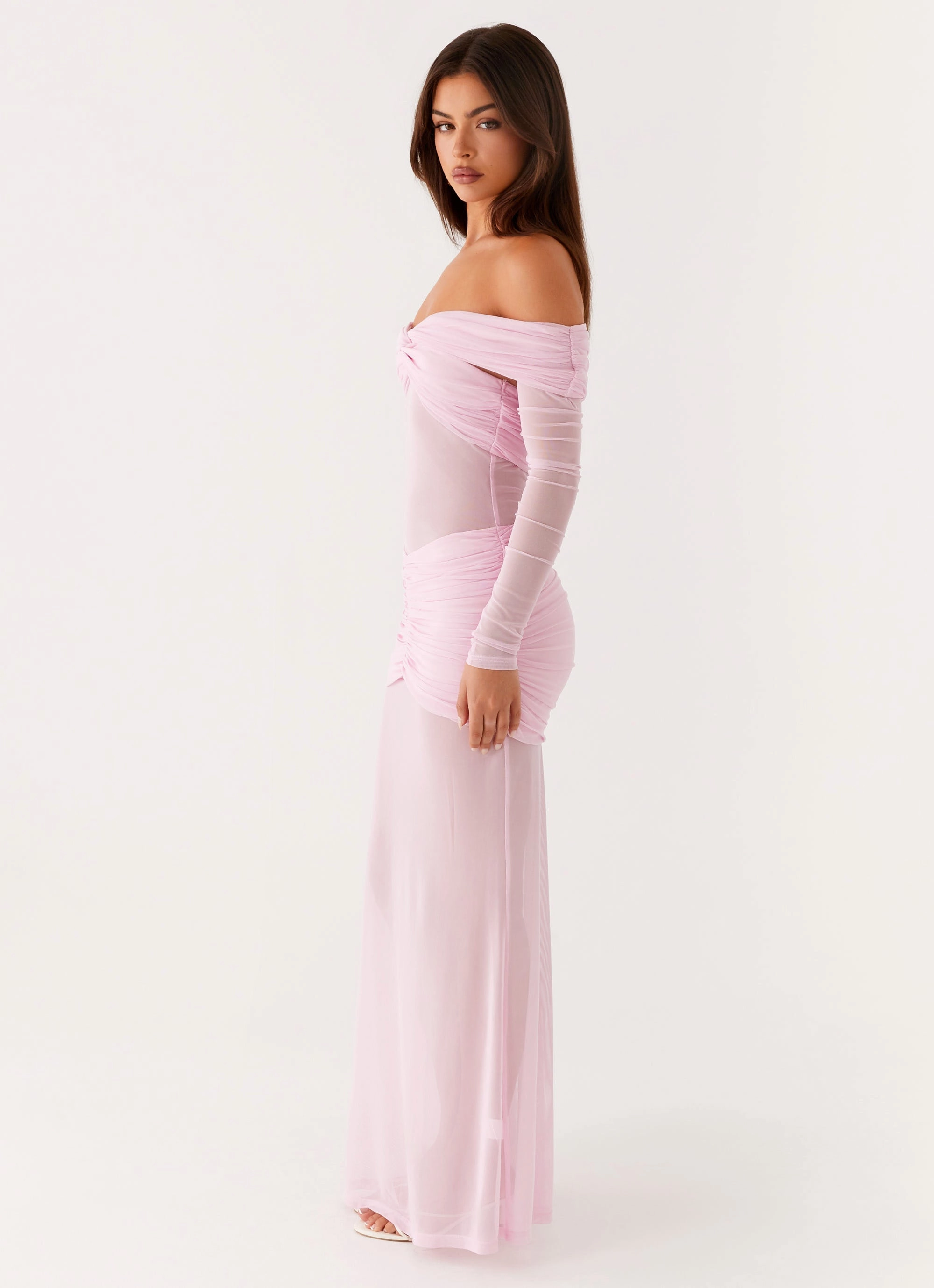 Wrap-Style Glamorous look Alter Ego Maxi Dress - Pink