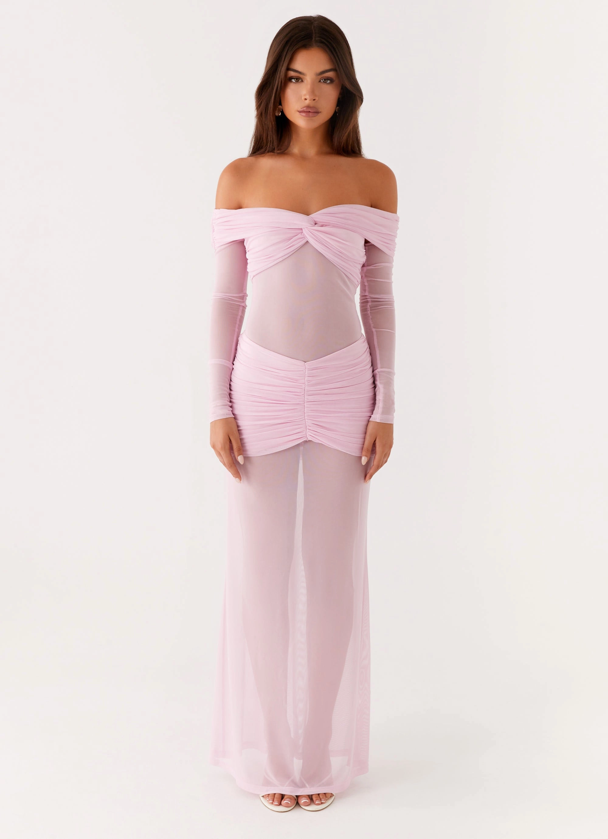 Alter Ego Maxi Dress - Pink Calm Drape Minimalist Design