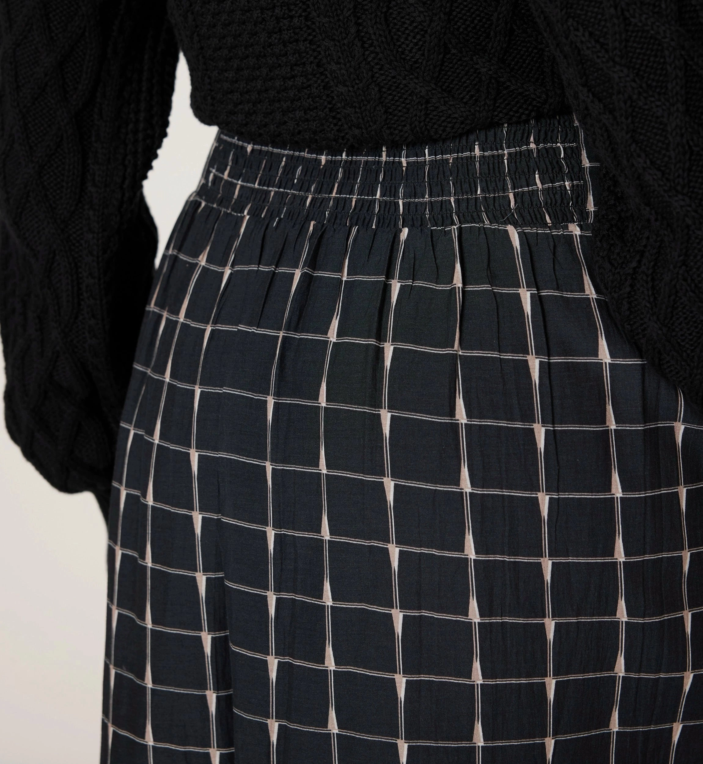 Amber Ankle Skirt | Saul Tassel accents