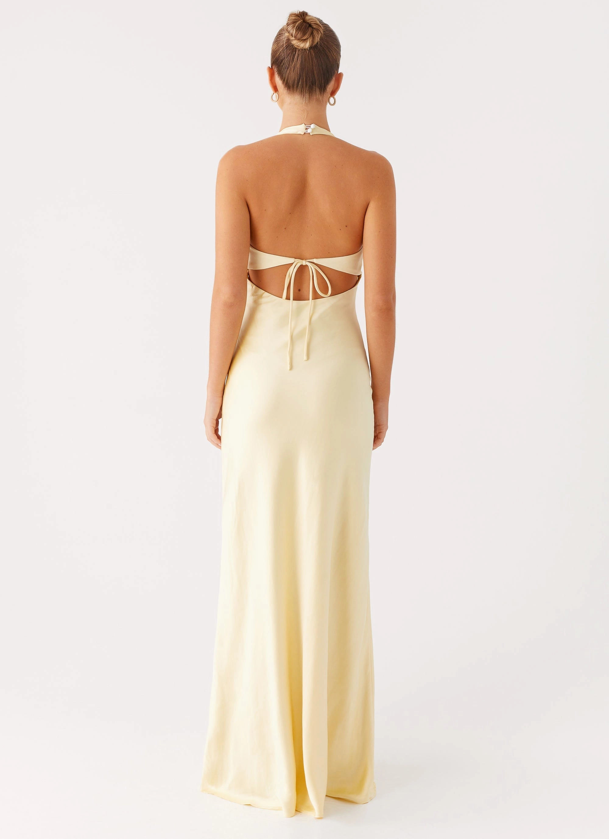 Urban Wear Stylish Silhouette Ambre Mesh Panel Maxi Dress - Yellow