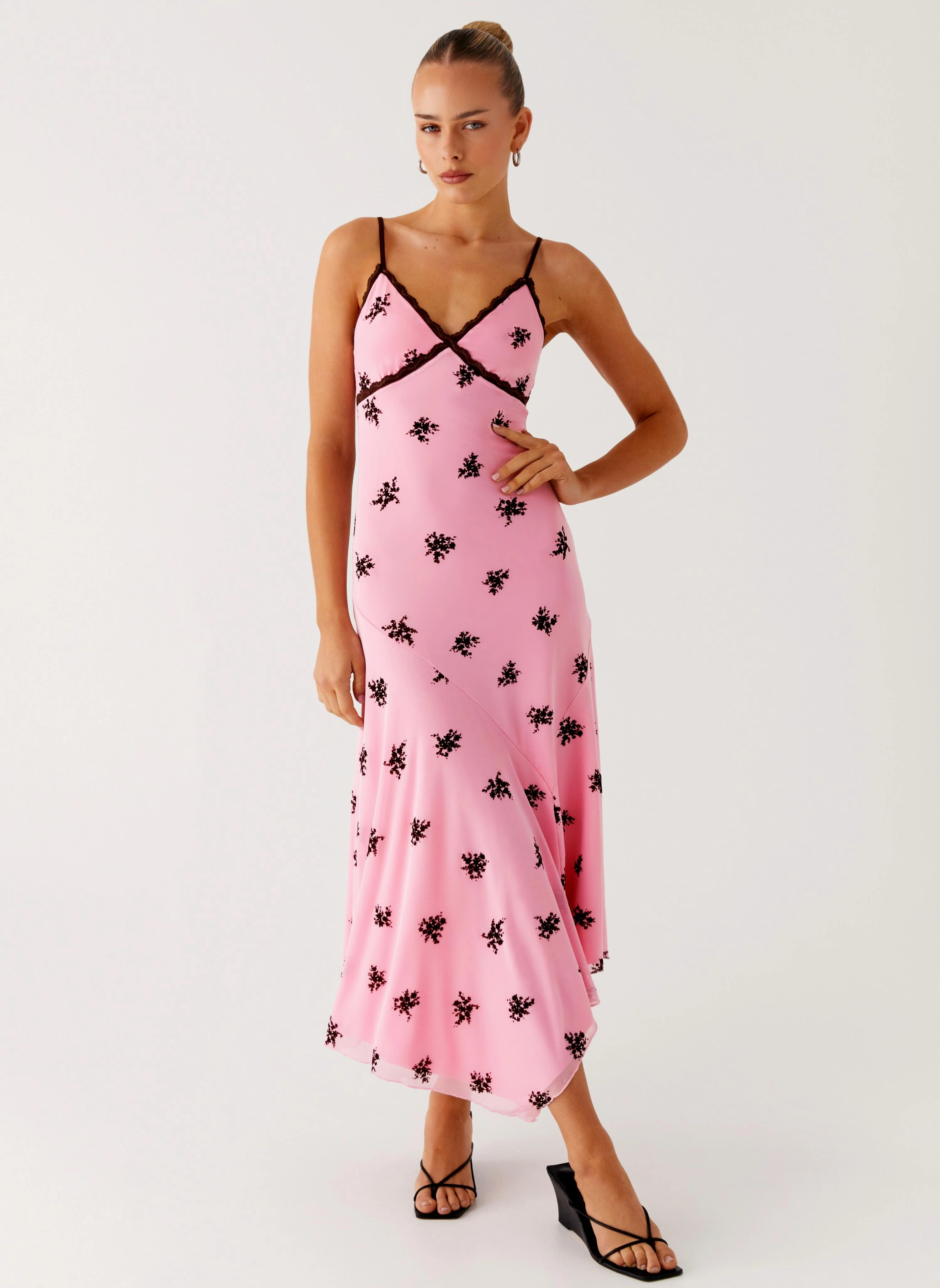 Amelia Midi Dress - Pink Mood Edge