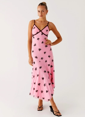 Amelia Midi Dress - Pink Mood Edge