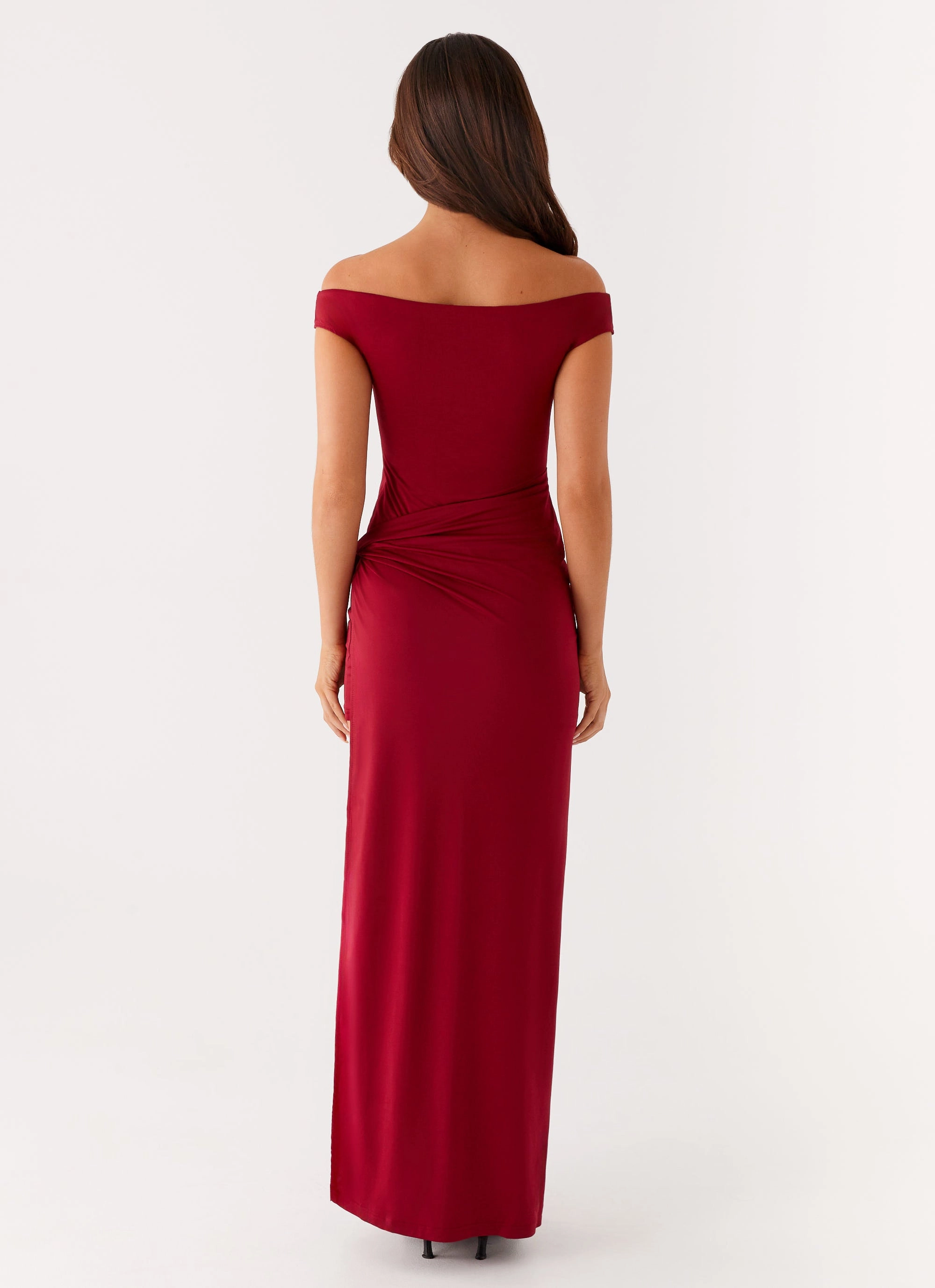 Edgy Layers Amerie Maxi Dress - Maroon