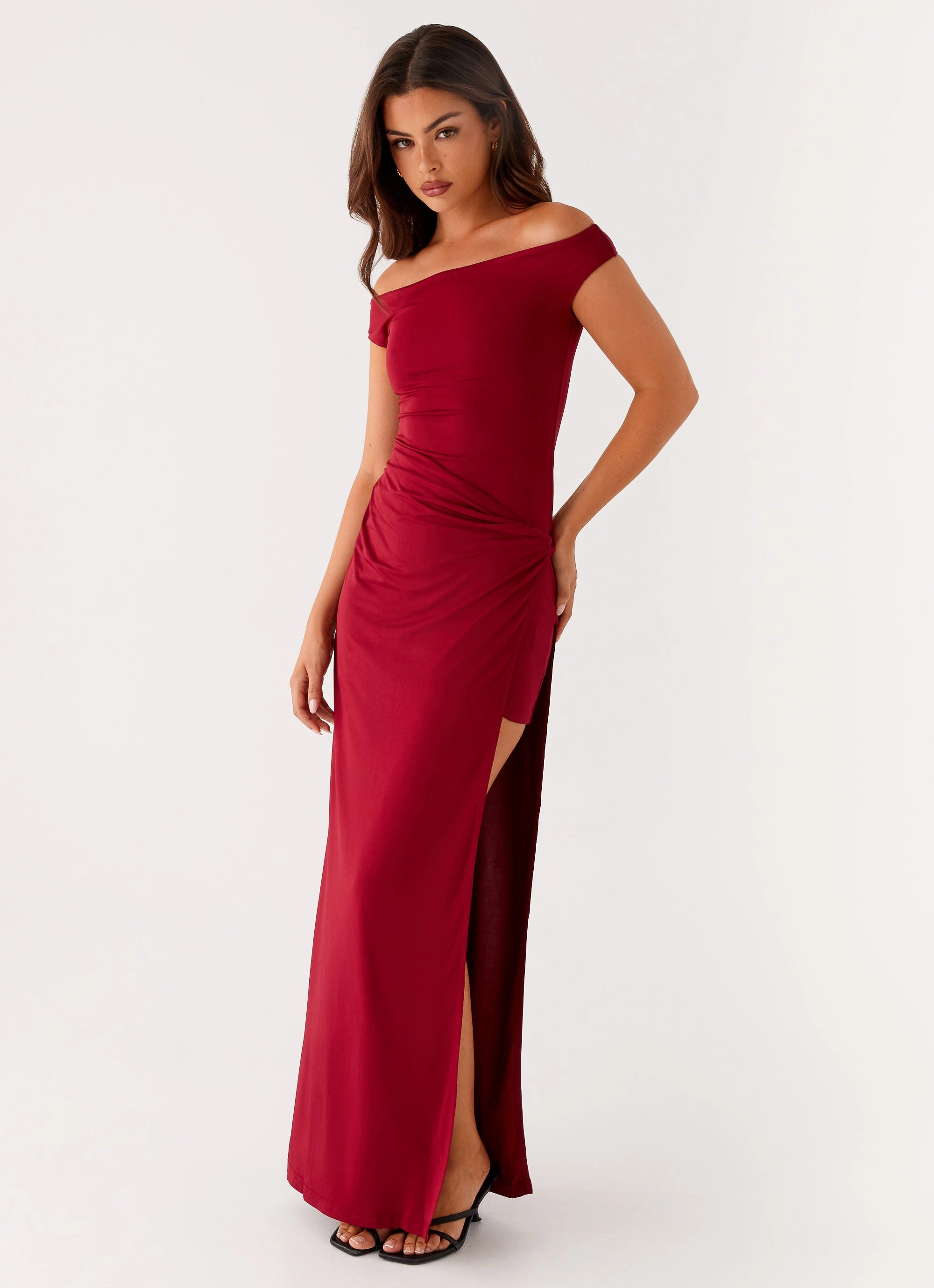 City Essential Amerie Maxi Dress - Maroon
